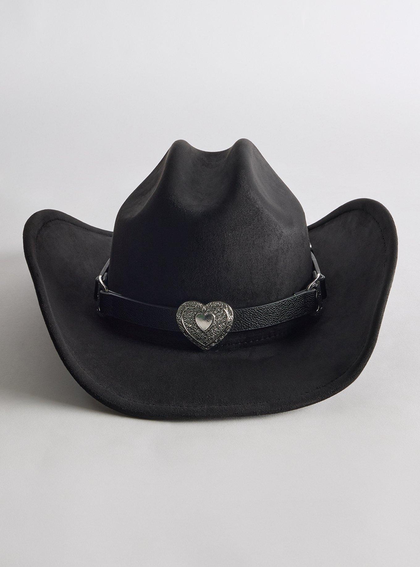 Heart Western Hat, BLACK, alternate