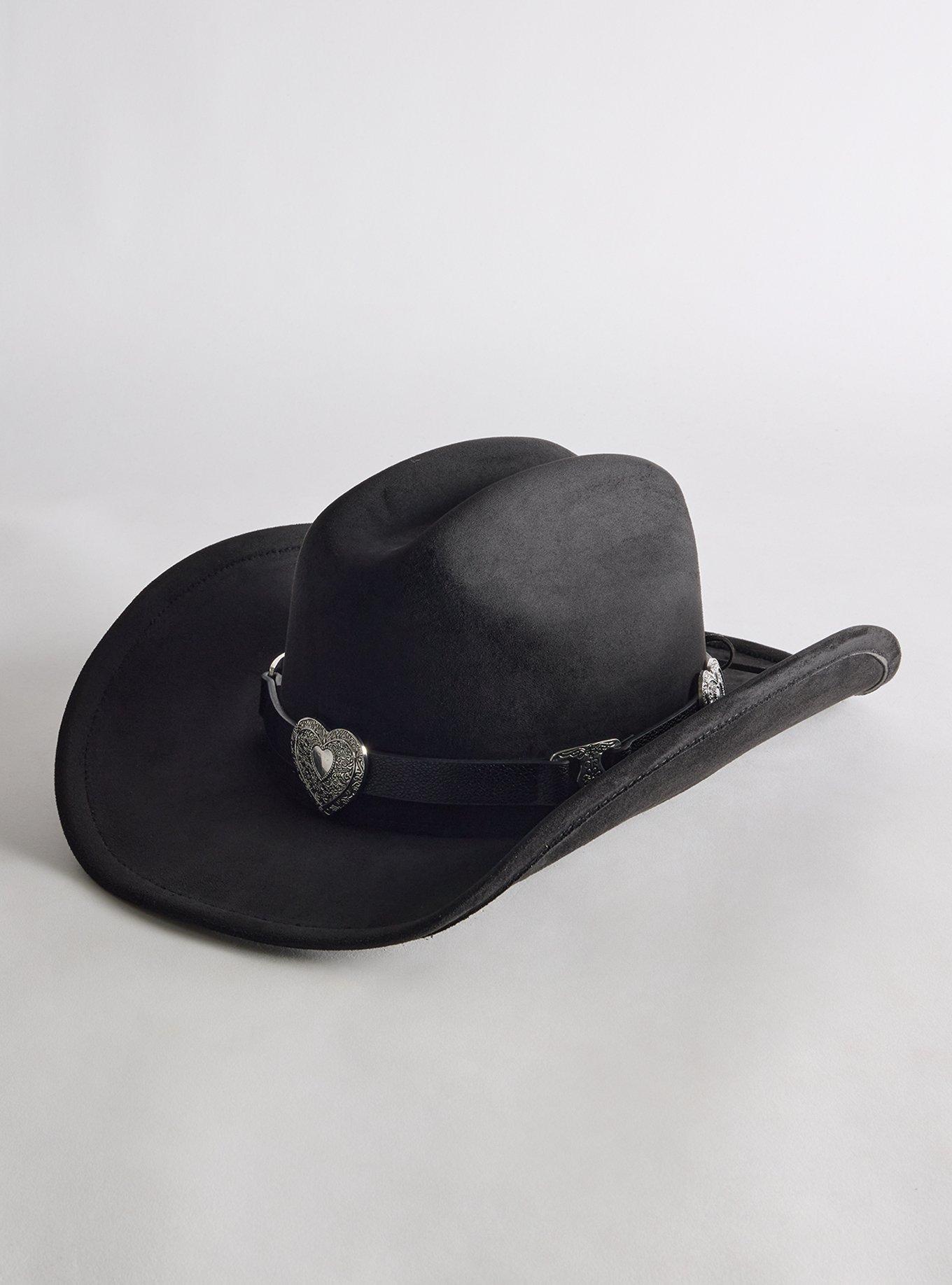 Heart Western Hat, BLACK, hi-res