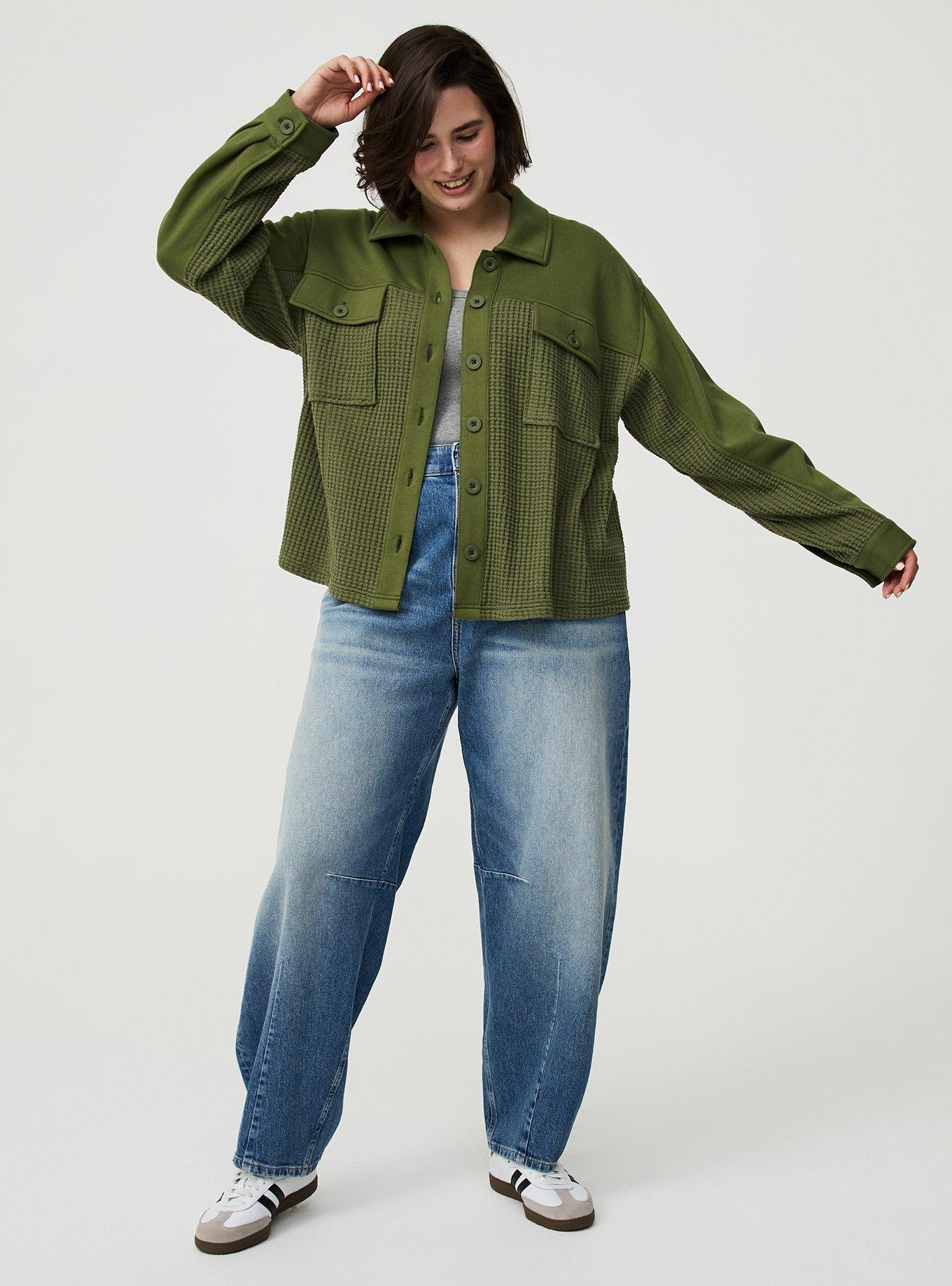 Waffle Hipster Shacket, FOUR LEAF CLOVER, alternate