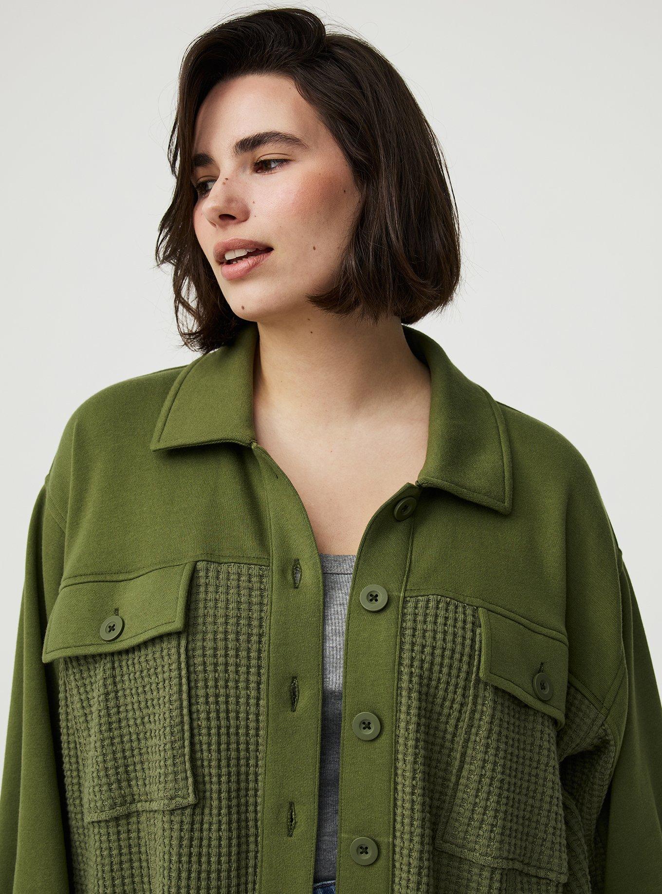 Waffle Hipster Shacket, FOUR LEAF CLOVER, alternate