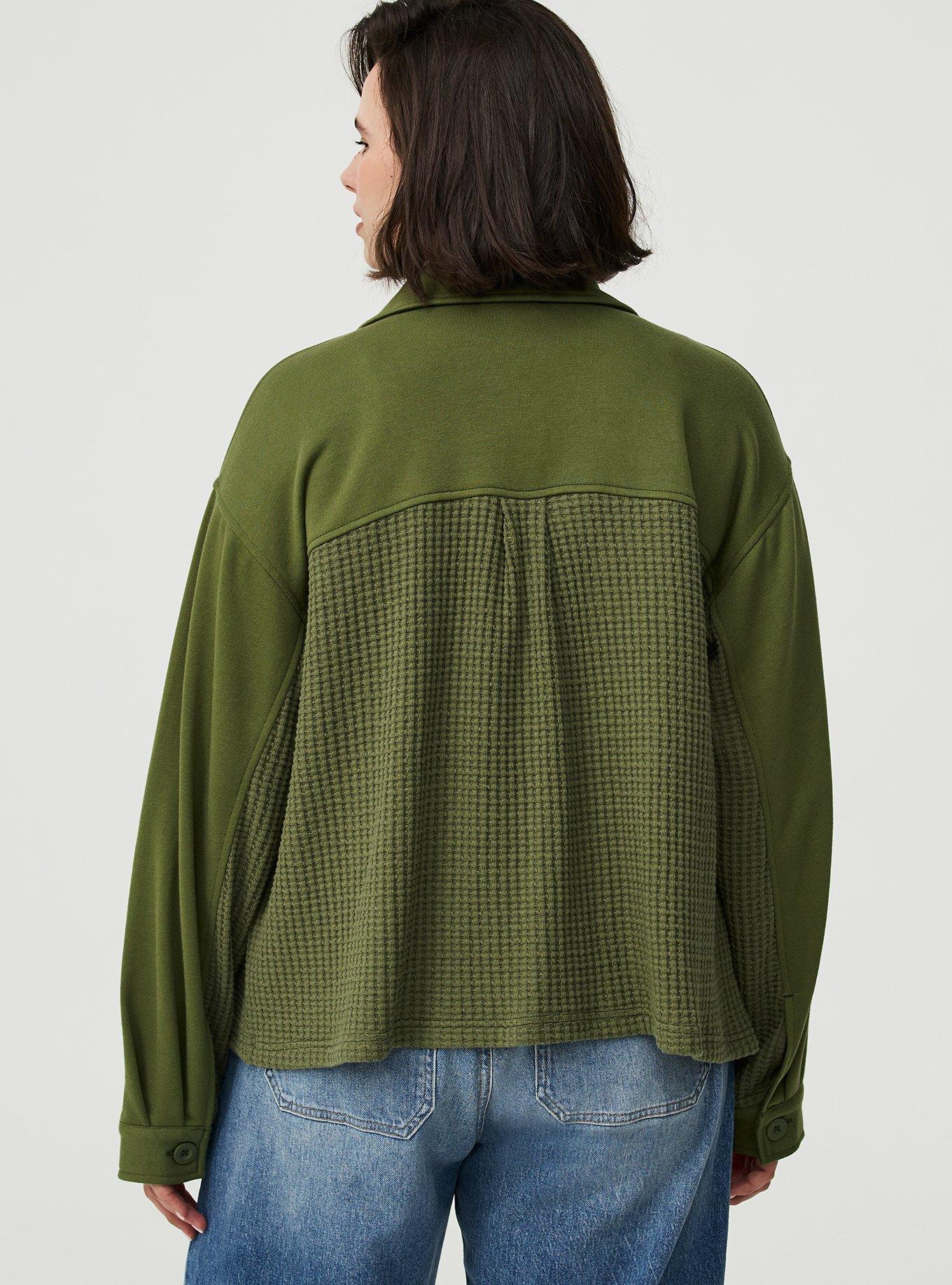 Waffle Hipster Shacket, FOUR LEAF CLOVER, alternate