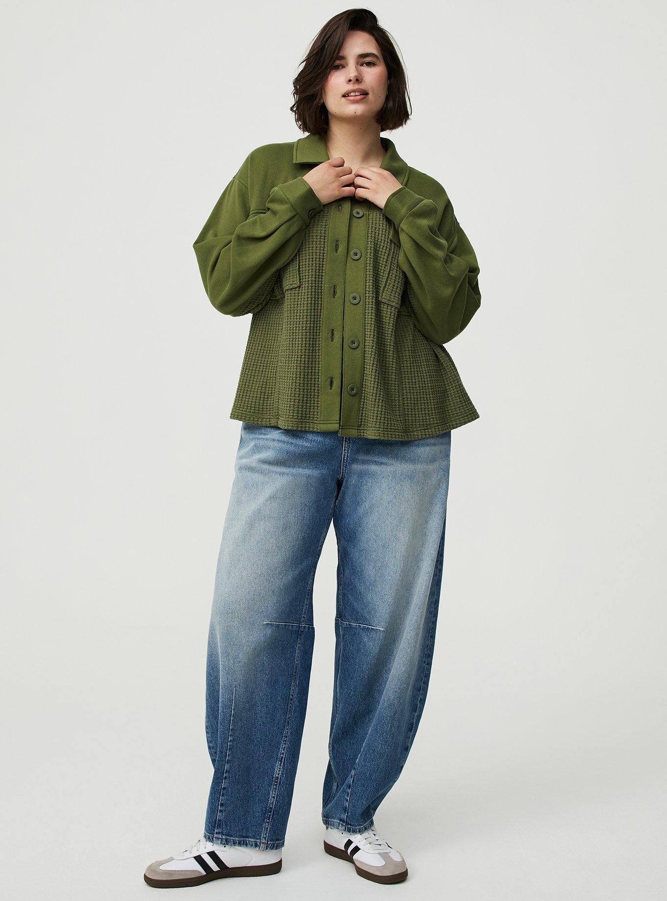 Waffle Hipster Shacket, FOUR LEAF CLOVER, alternate