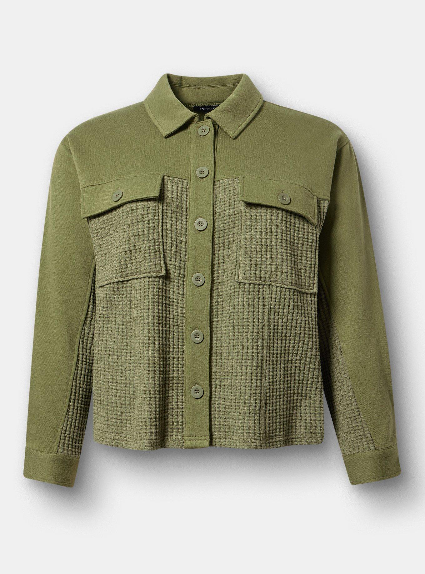 Waffle Hipster Shacket, FOUR LEAF CLOVER, hi-res
