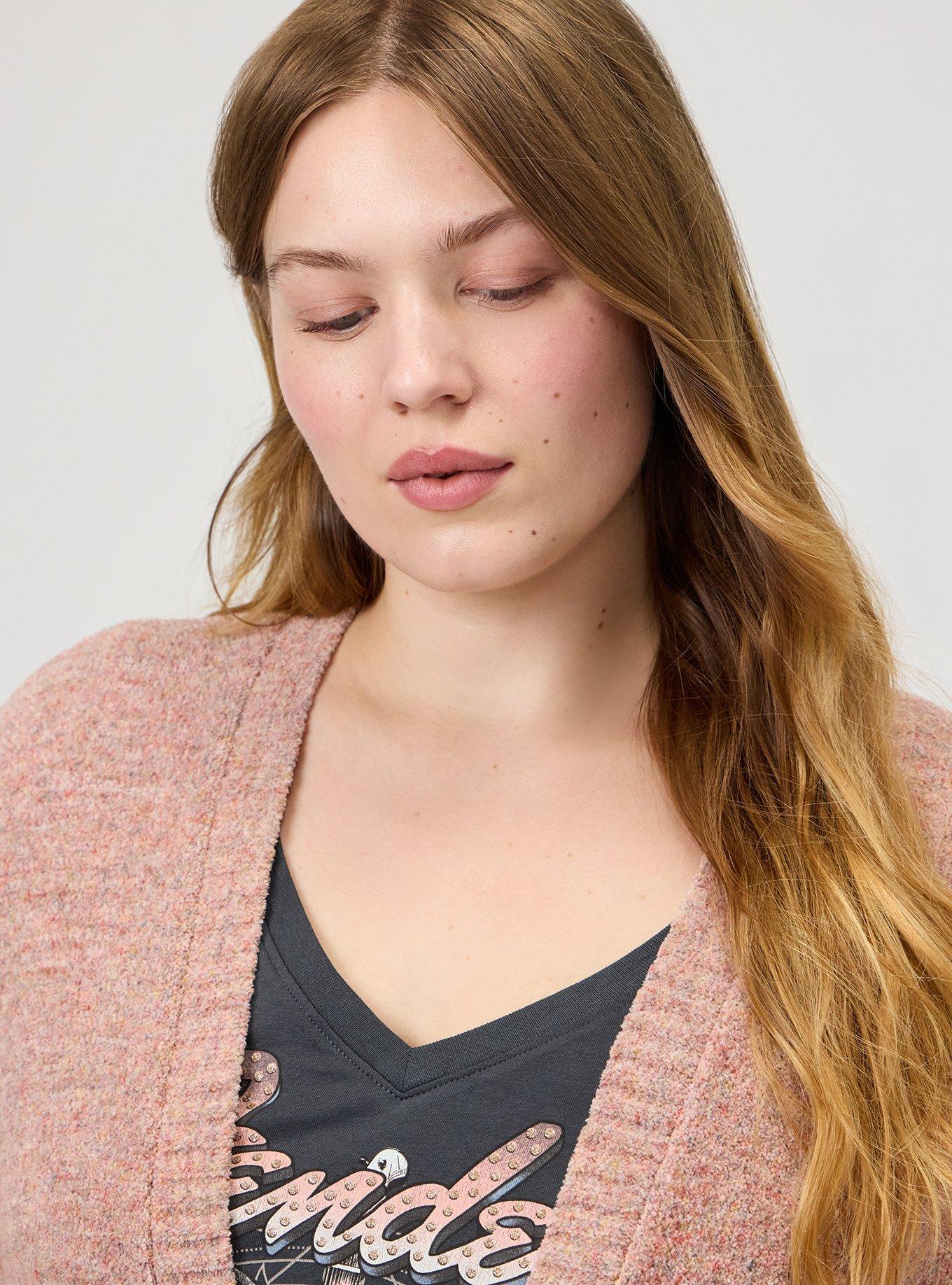 Plus Size - Chenille Open Front Cocoon Cardigan - Torrid