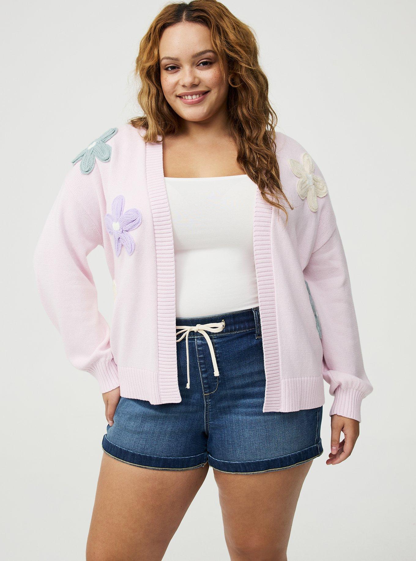 Daisy Open Front Cardigan, LIGHT LILAC, hi-res