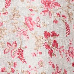 Gauze V-Neck Long Sleeve Top, ENTICE FLORALS SMALL CORAL, swatch