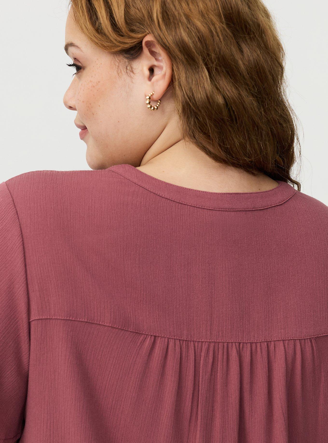 Crochet Lace Flutter Sleeve Blouse, WILD GINGER, alternate