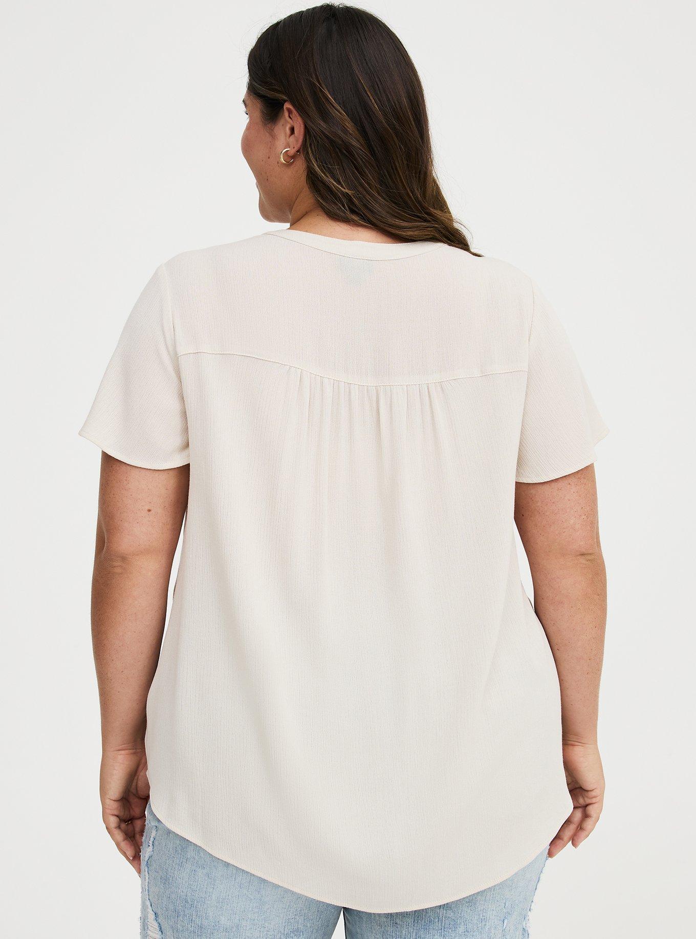 Crochet Lace Flutter Sleeve Blouse, RAINY DAY, alternate