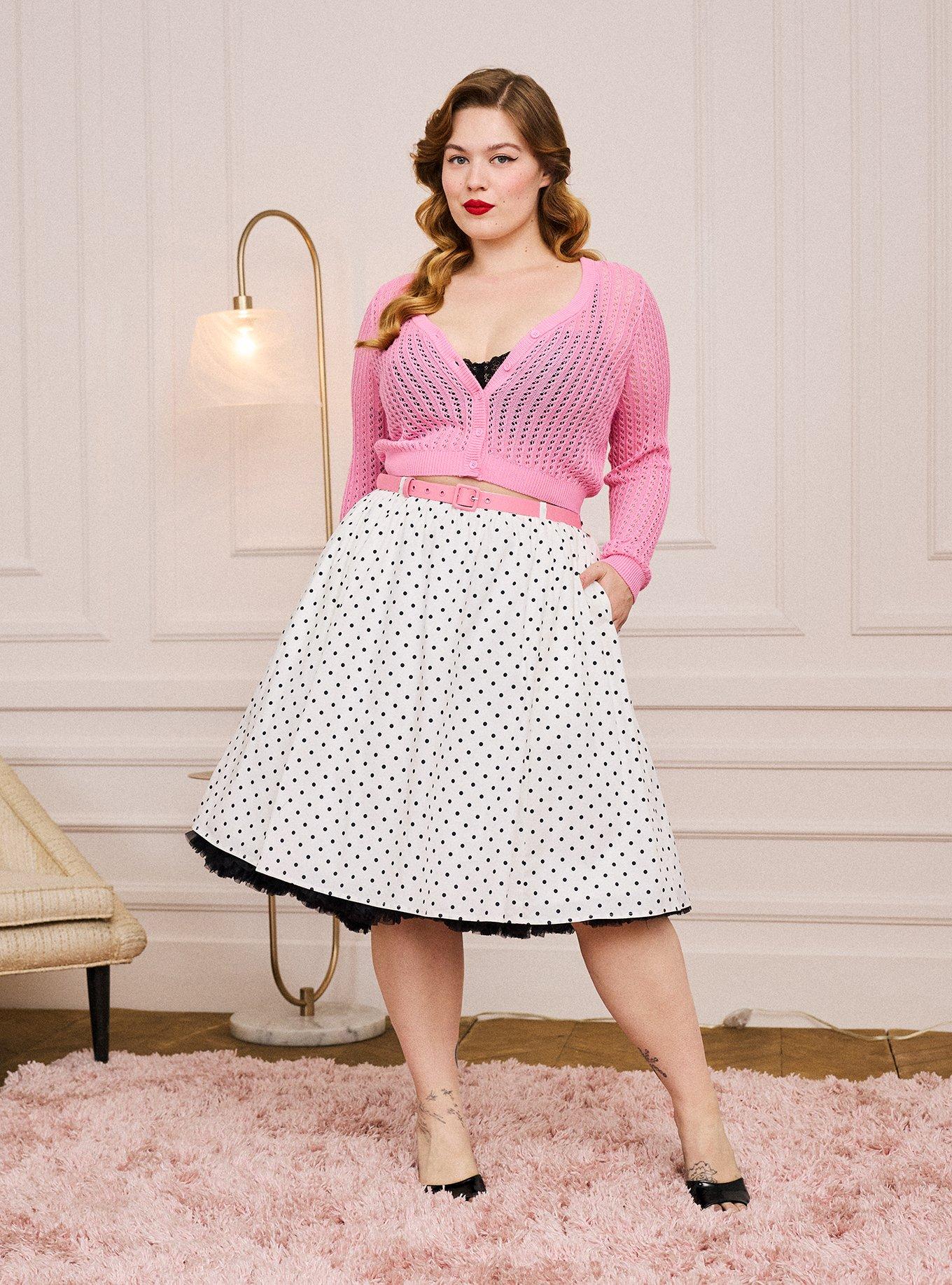 Retro Chic Cropped Cardigan, SACHET PINK, alternate