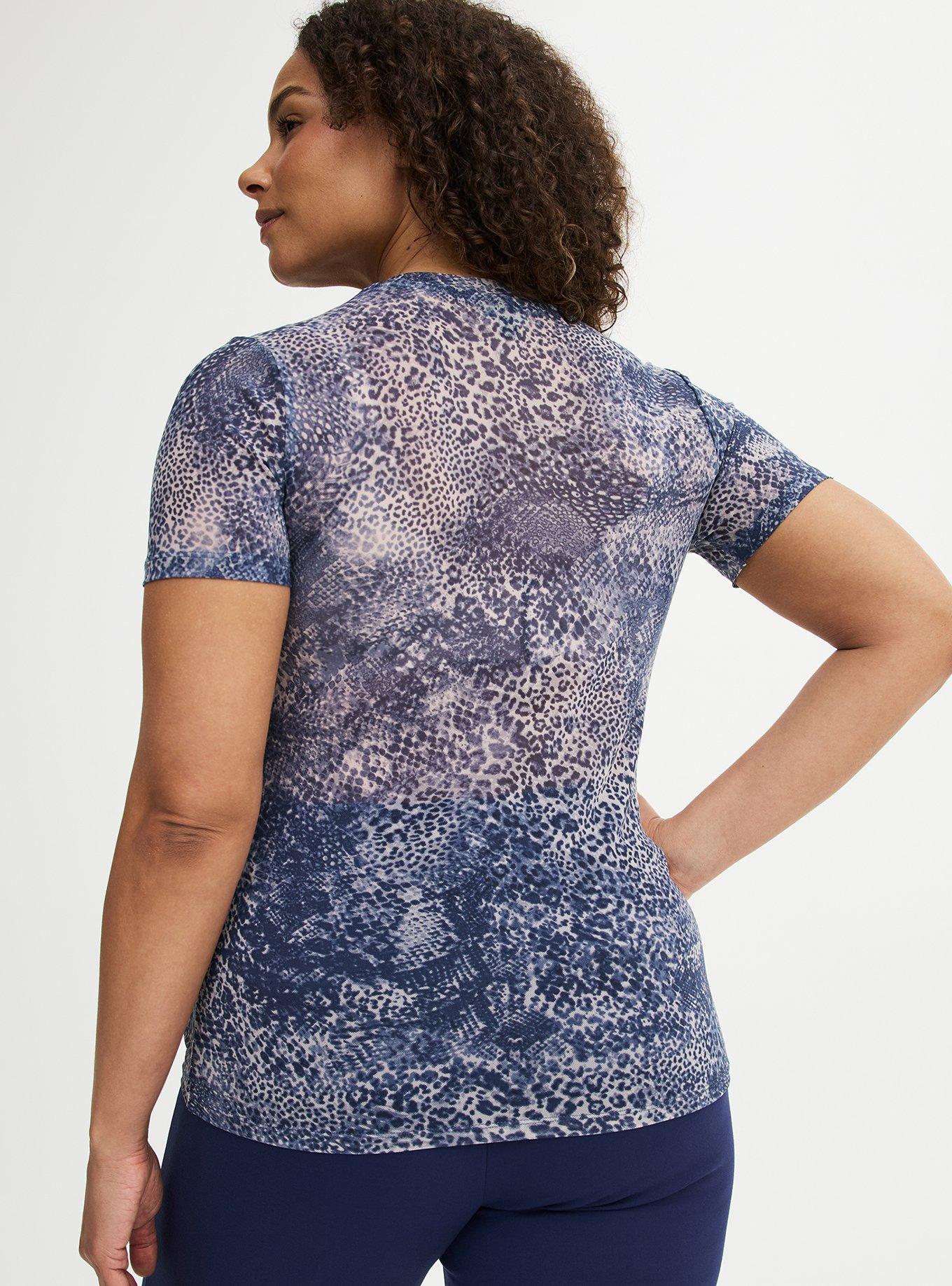 Mesh Layering Tee, DIVA SNAKESIN BLUE, alternate