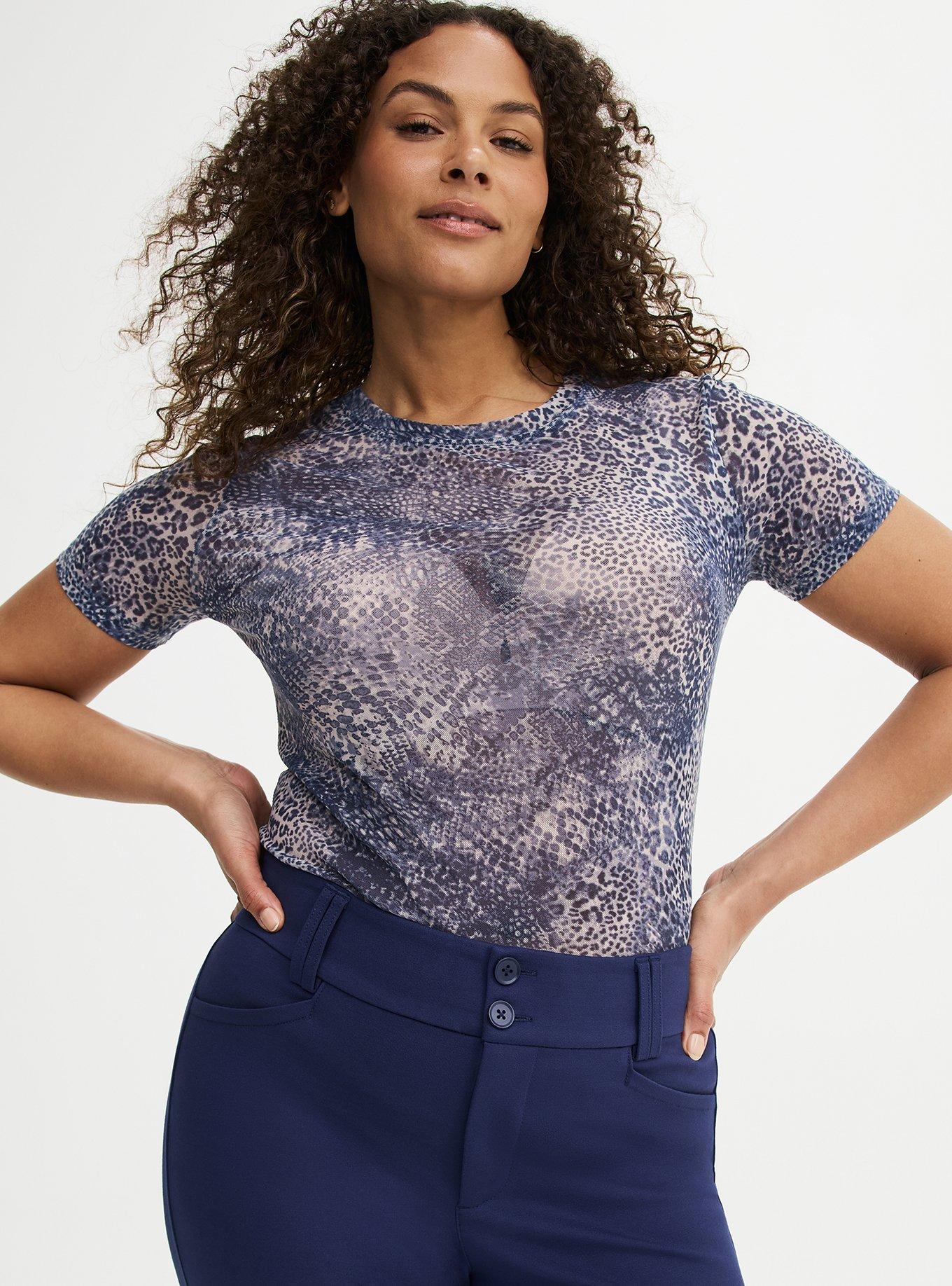 Mesh Layering Tee, DIVA SNAKESIN BLUE, alternate