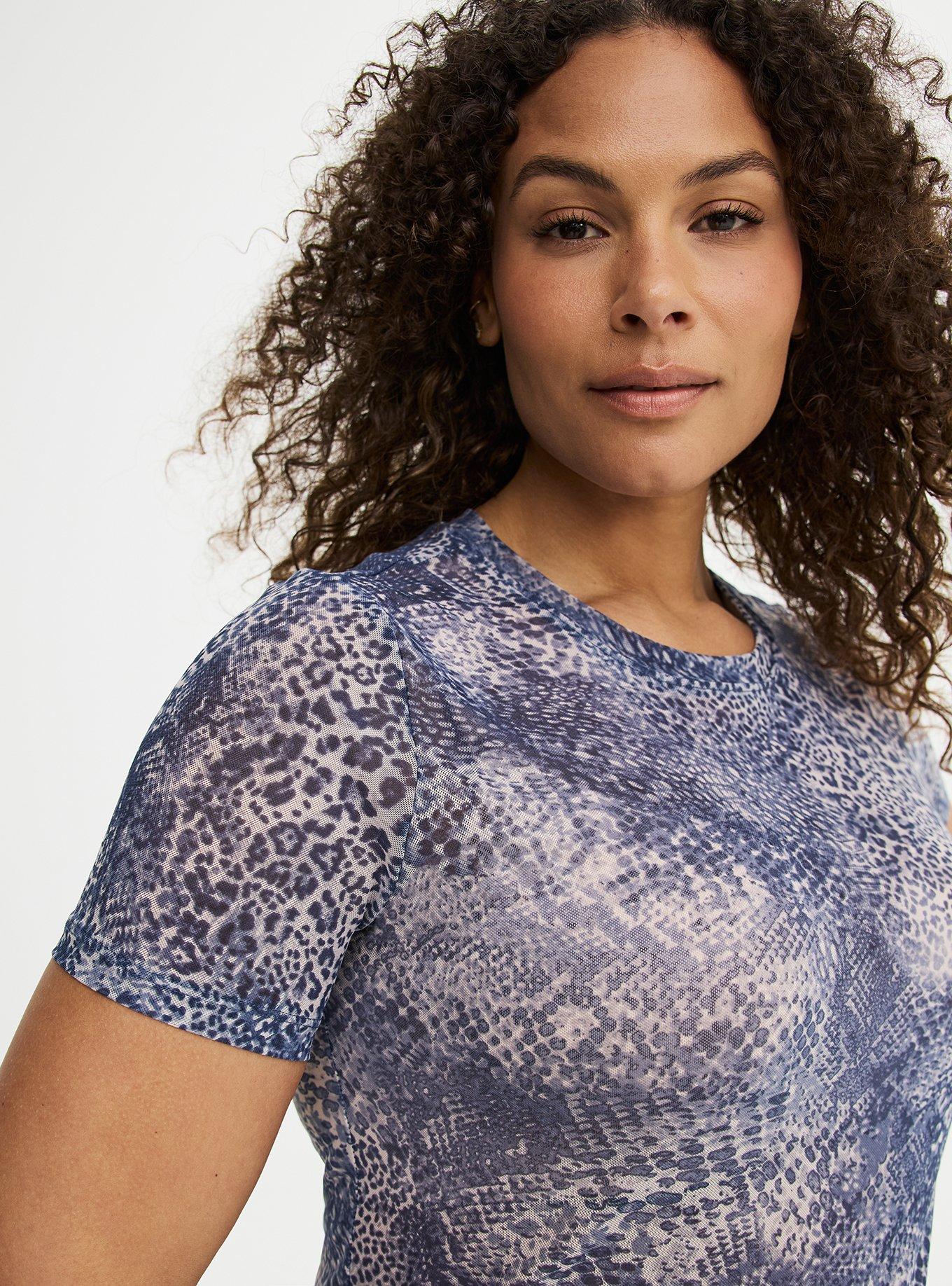 Mesh Layering Tee, DIVA SNAKESIN BLUE, alternate