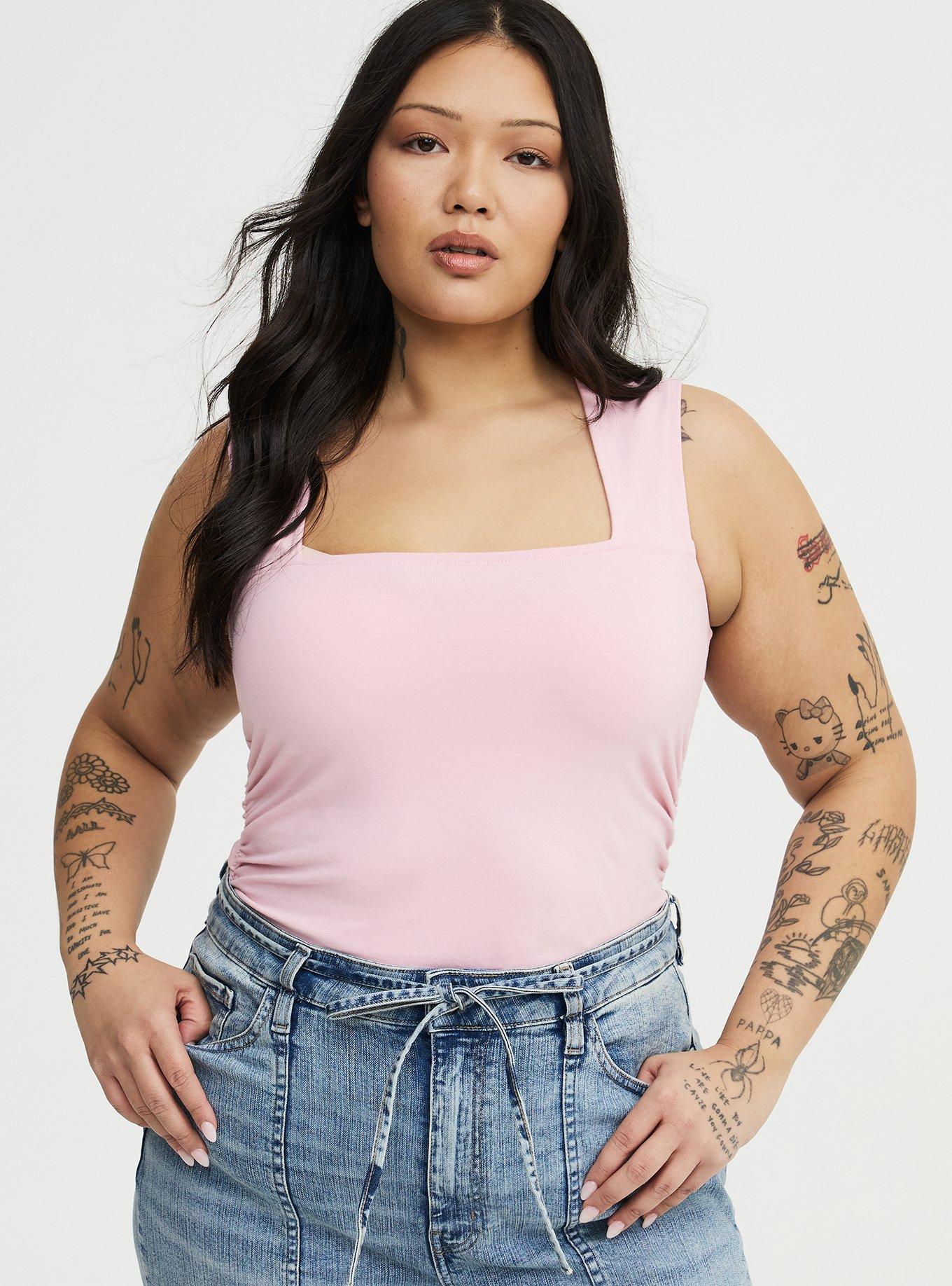 Foxy Ruched Square Tank, BLEACHED MAUVE, alternate