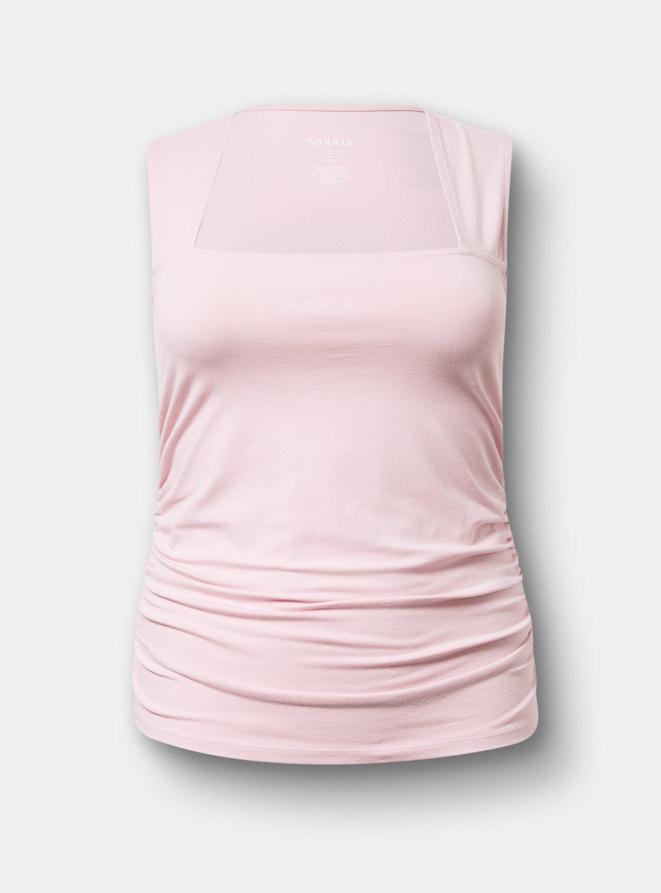 Foxy Ruched Square Tank, BLEACHED MAUVE, hi-res