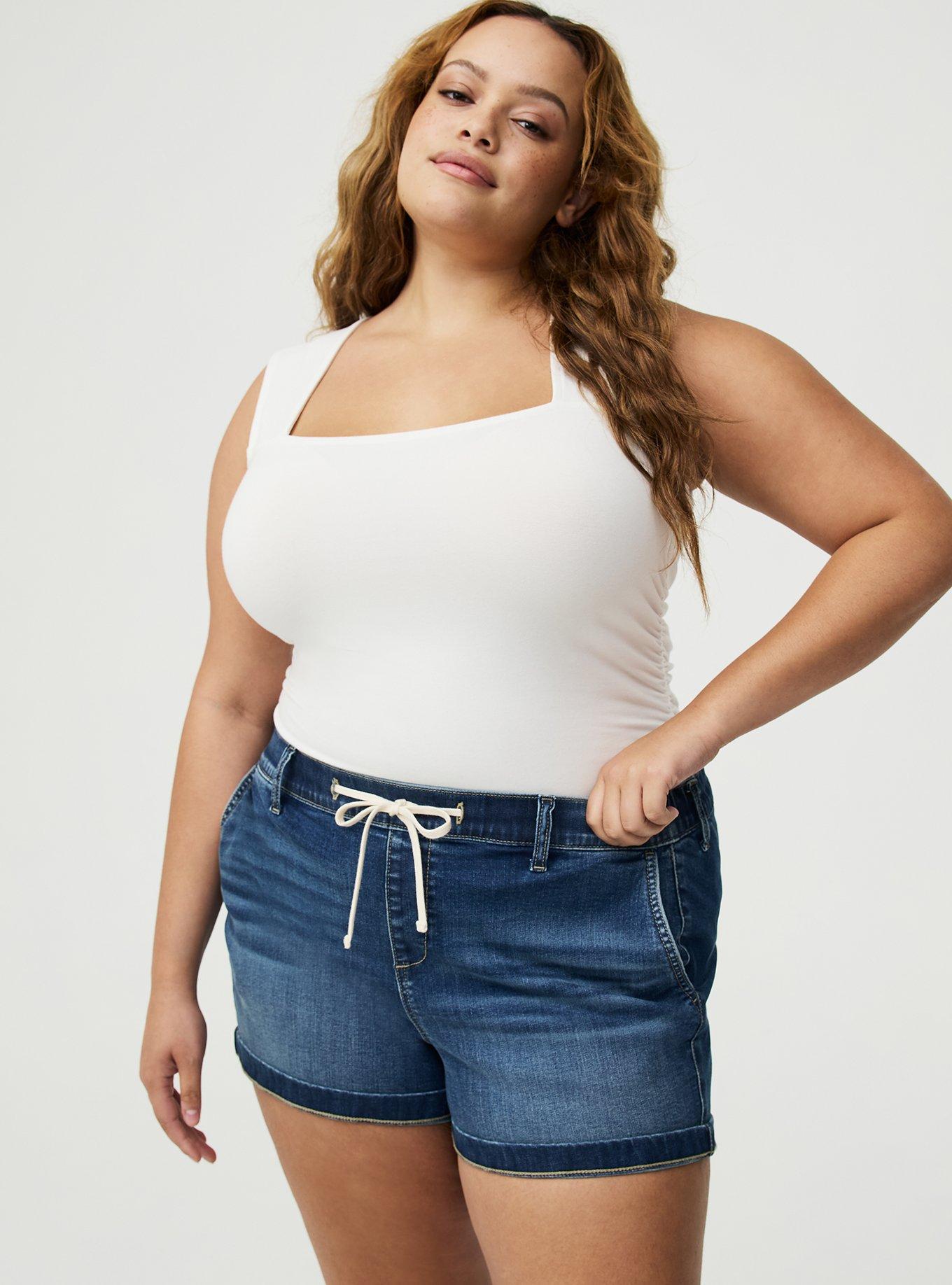 Foxy Ruched Square Tank, BLANC DE BLANC, alternate