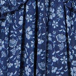 Mesh V-Neck Babydoll Top, RUMBLE JACO NAVY, swatch