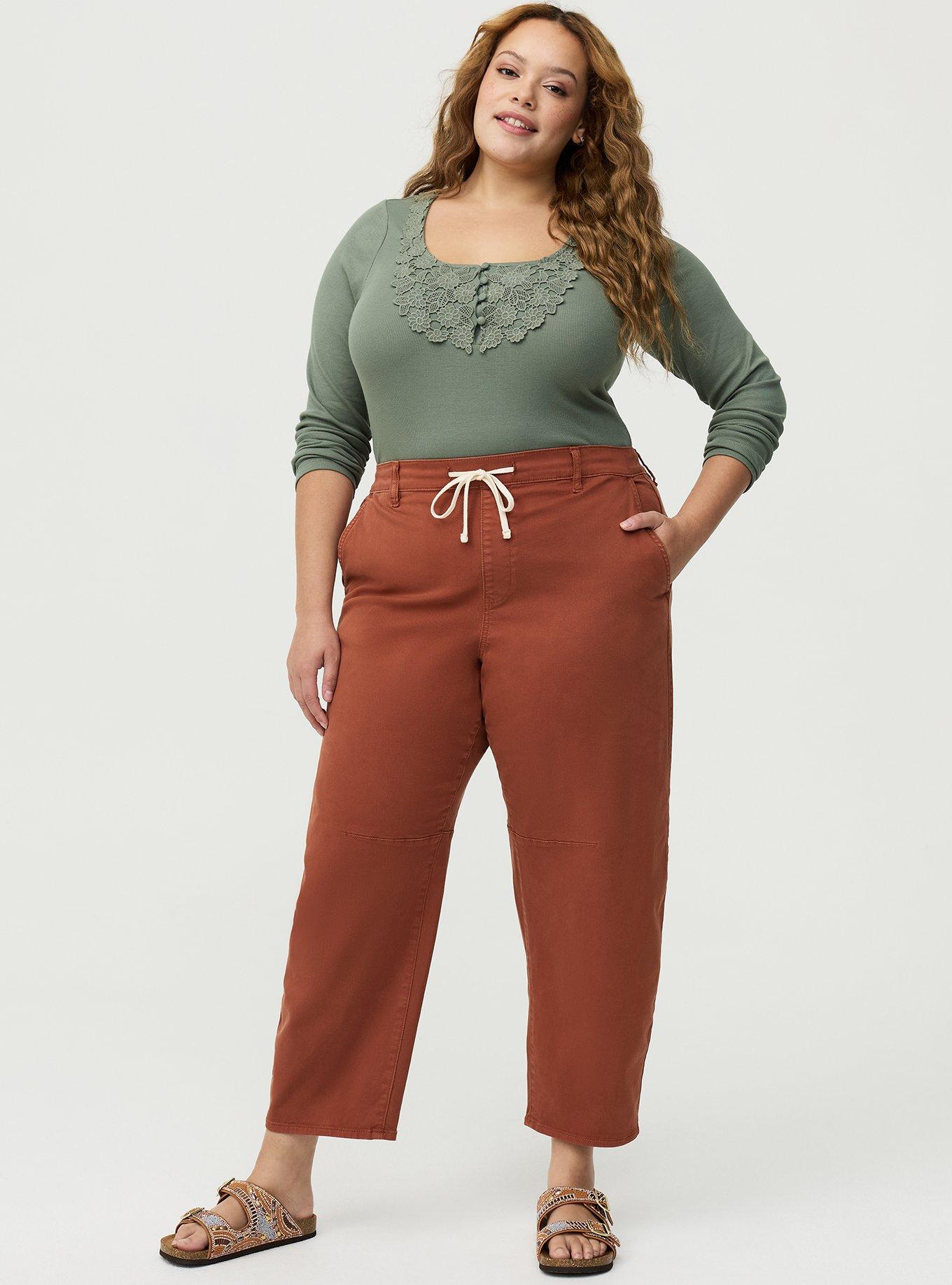 Cotton Modal Crochet Trim Henley Top, AGAVE GREEN, alternate