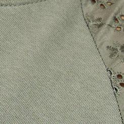 French Terry Eyelet Sleeve Sweatshirt, AGAVE GREEN, swatch