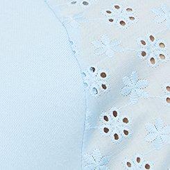 French Terry Eyelet Sleeve Sweatshirt, CERULEAN, swatch