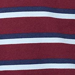 Printed Girlfriend Heritage Jersey V-Neck Tee, UNIVERSITY STRIPE MAROON BANNER, swatch