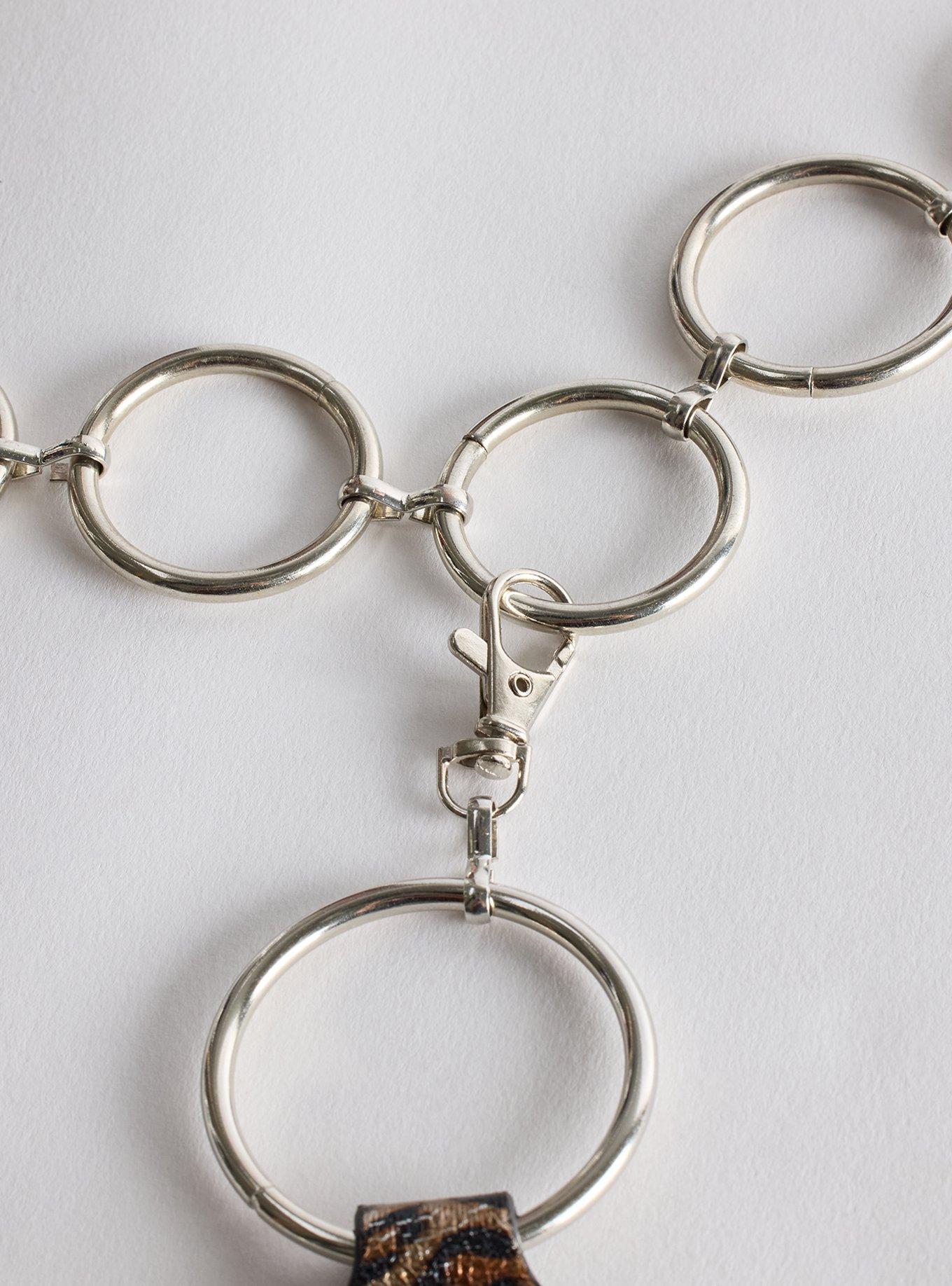 Medallion Chain Link Belt, SILVER, alternate