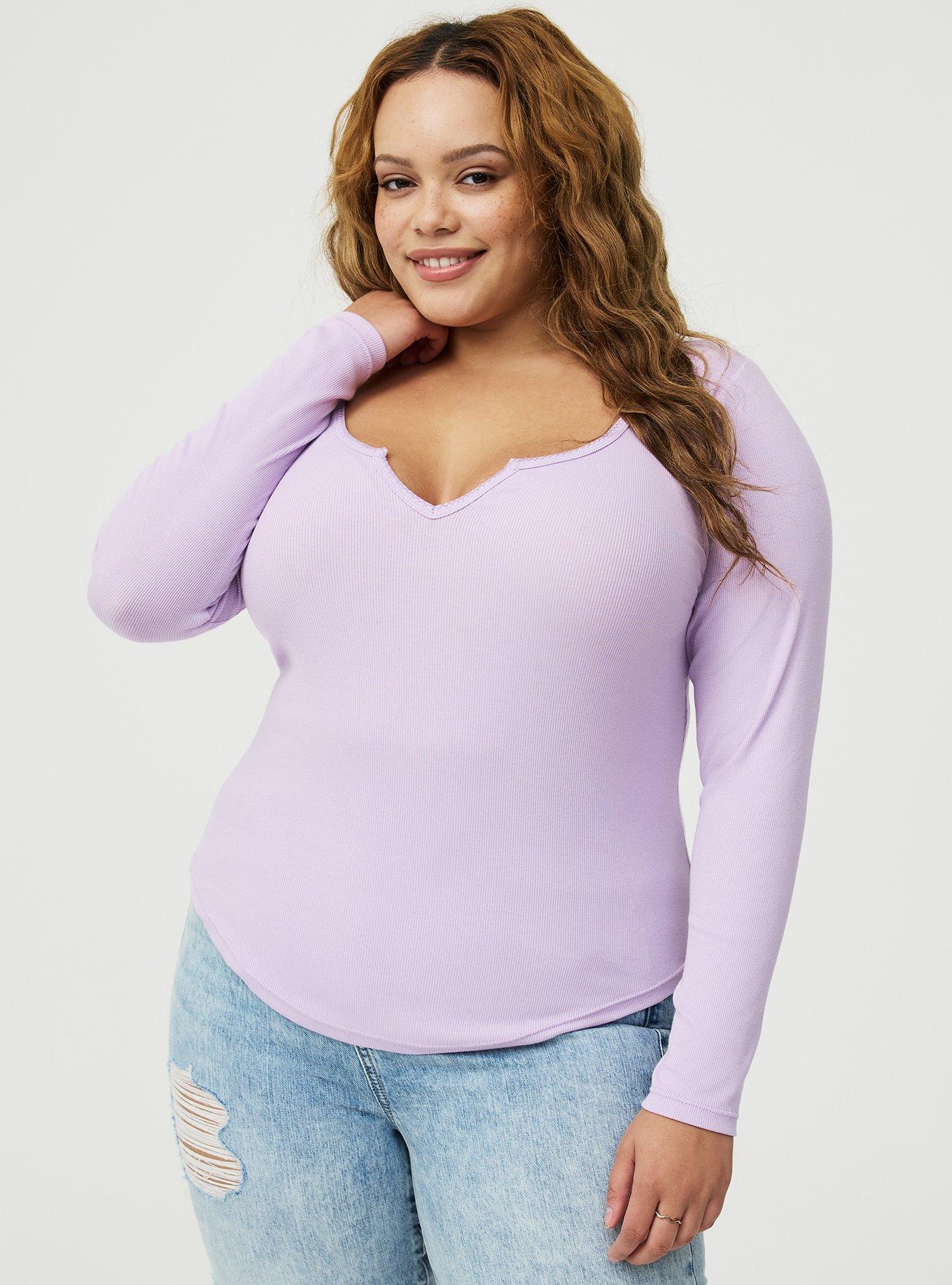 Cotton Modal Rib Scoop Top, ENGLISH HYACINTH, hi-res