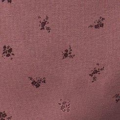 Cotton Modal Rib Scoop Top, MAGGIE FLORAL TONAL TAUPE, swatch