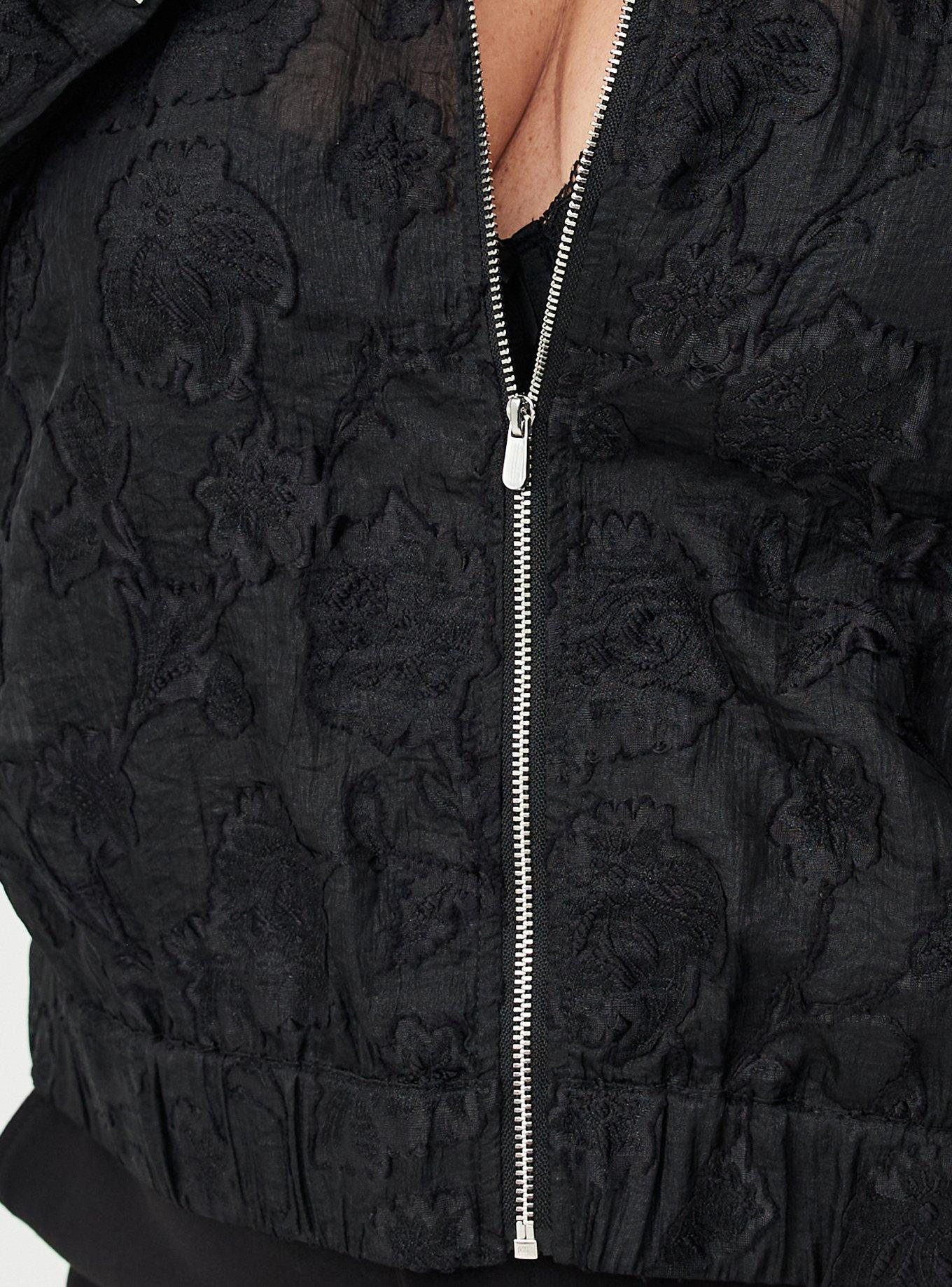 Jacquard Bomber Jacket, DEEP BLACK, alternate