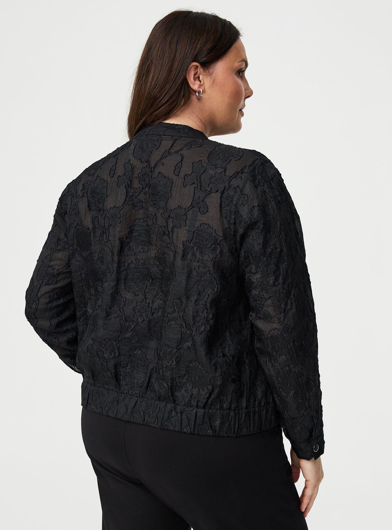 Jacquard Bomber Jacket, DEEP BLACK, alternate