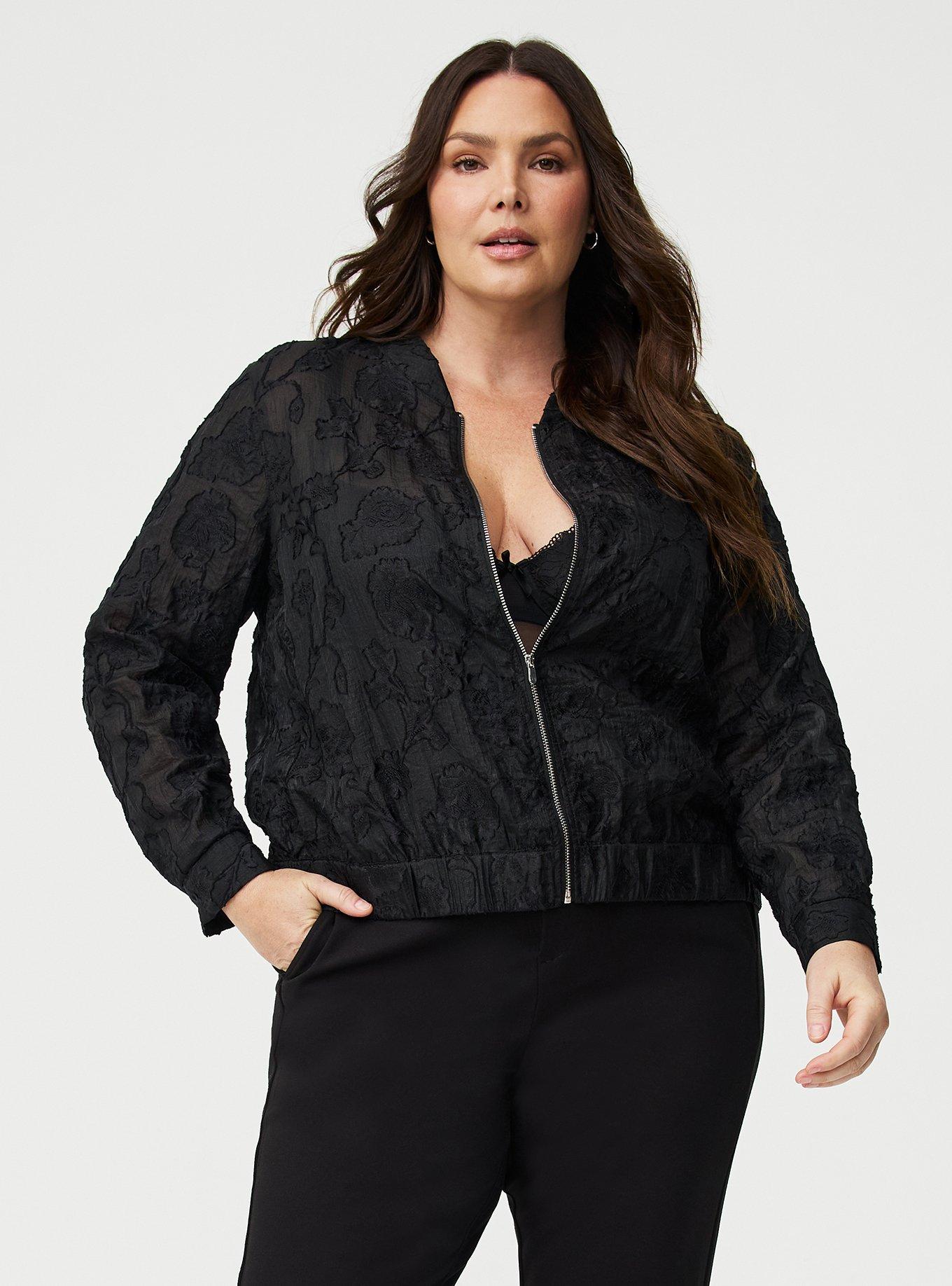 Jacquard Bomber Jacket, DEEP BLACK, hi-res