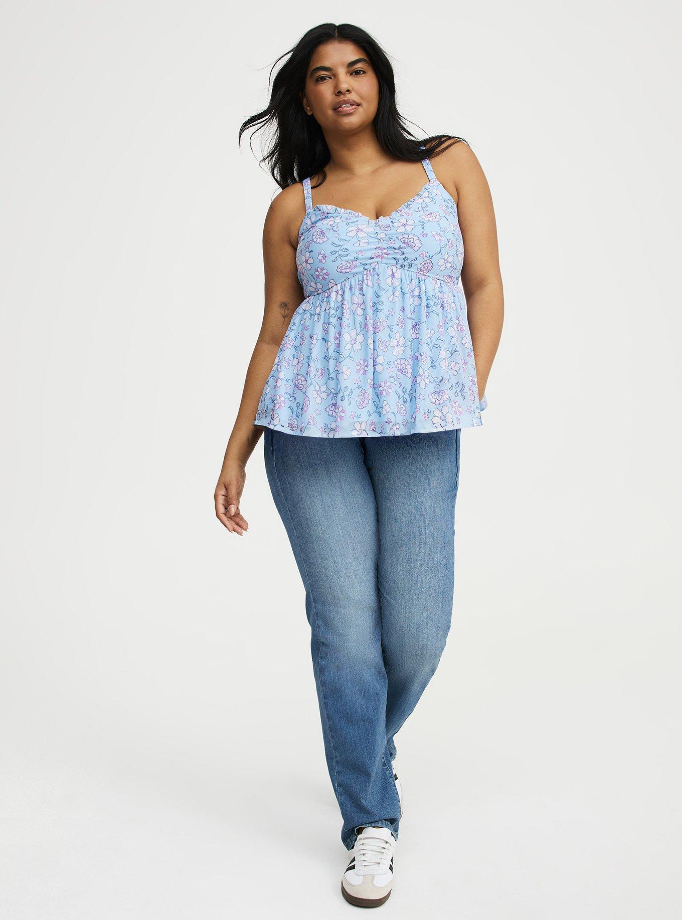 Mesh Babydoll Top, RUMBLE JACO BLUE, alternate