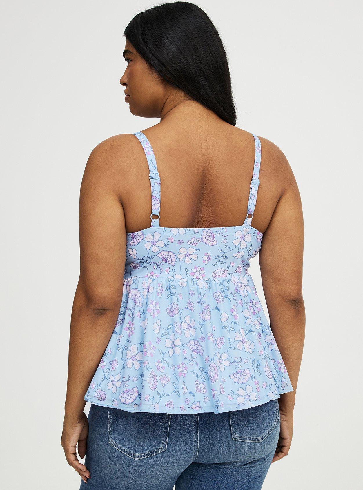 Mesh Babydoll Top, RUMBLE JACO BLUE, alternate