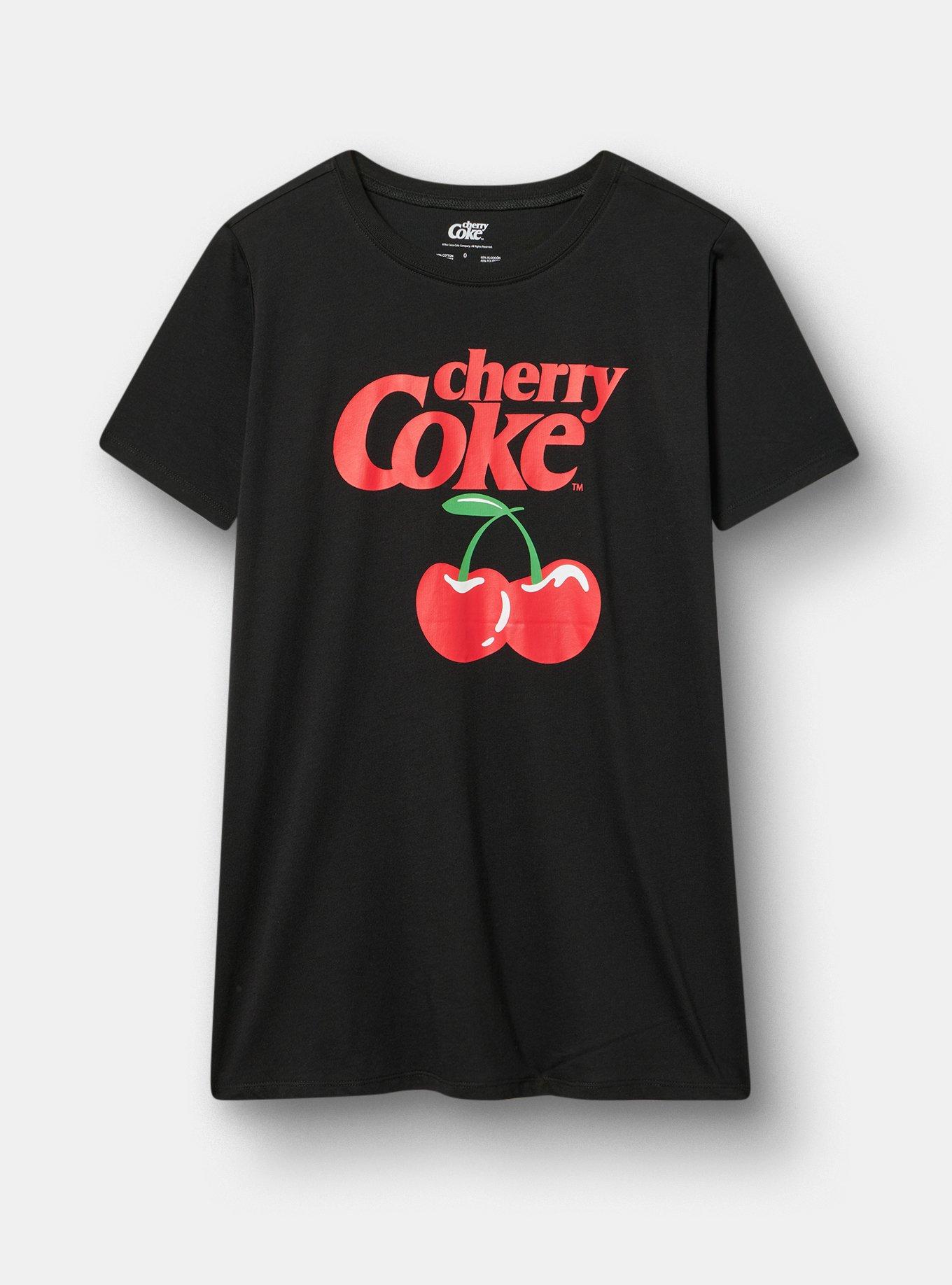Plus Size Cherry Coke Classic Cotton Jersey Tee, CHERRY COKE DEEP BLACK, hi-res
