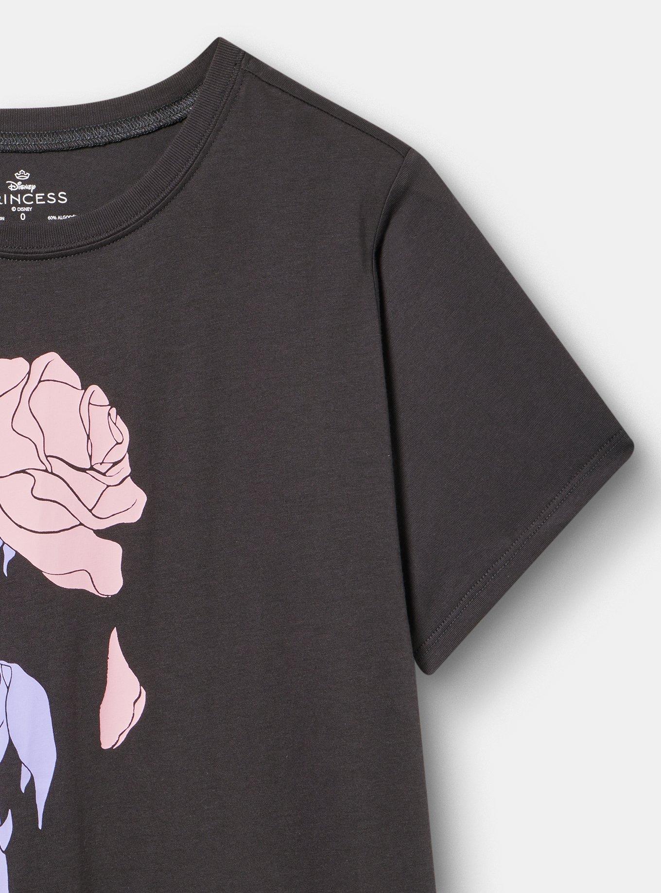 Disney Princess Classic Cotton Crew Tee, BEAUTY AND THE BEAST ROSE OBSIDIAN, alternate