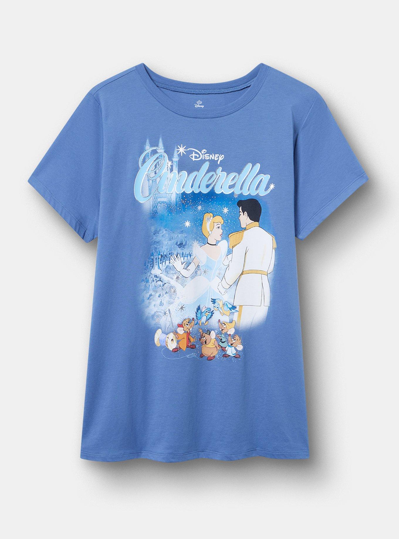 Disney Princess Classic Cotton Crew Tee, CINDERELLA BLUE HORIZON, hi-res