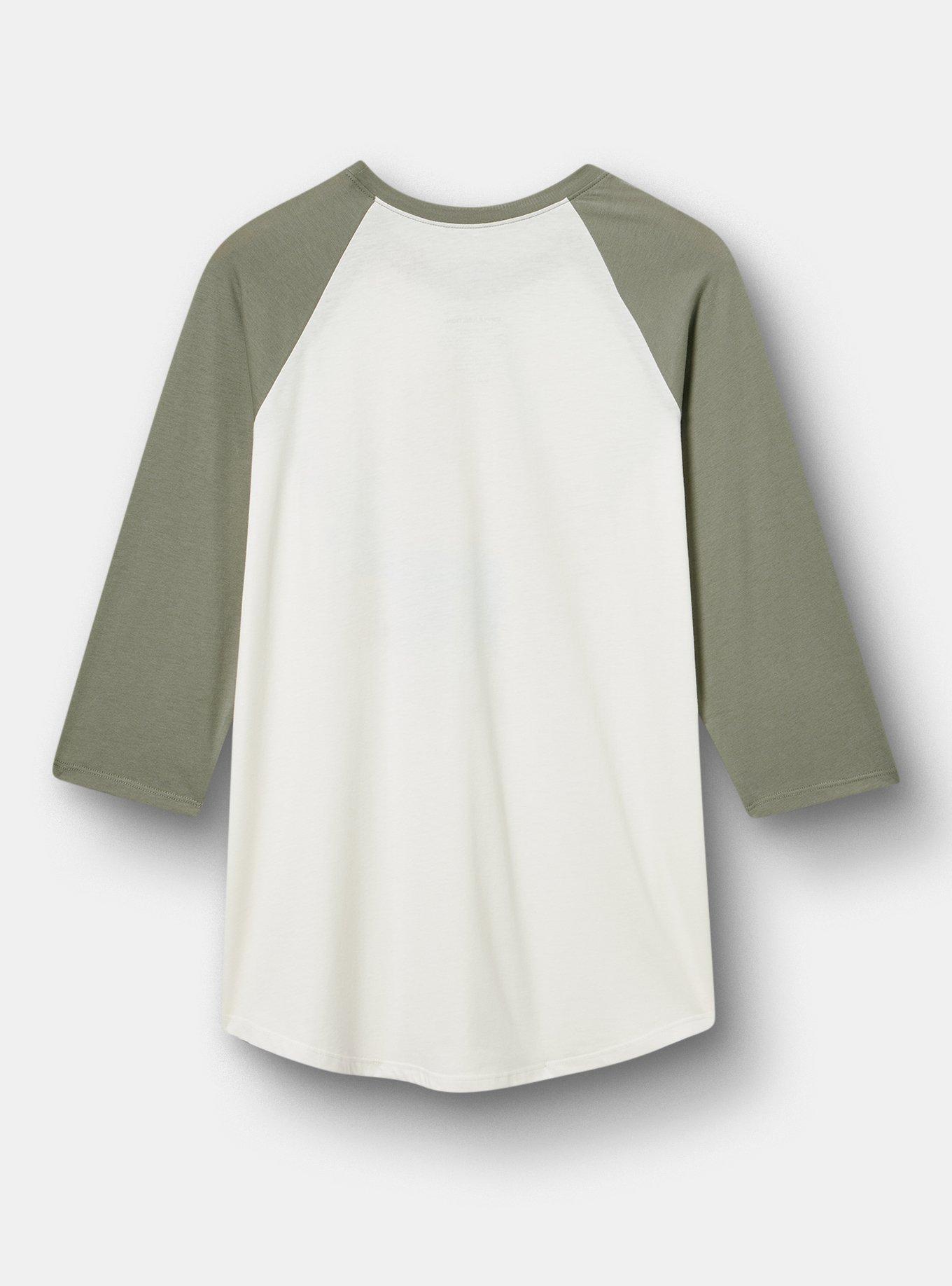 Smokey Bear Raglan 3/4 Sleeve Tee, SMOKEY ONLY YOU WHISPER WHITE, alternate