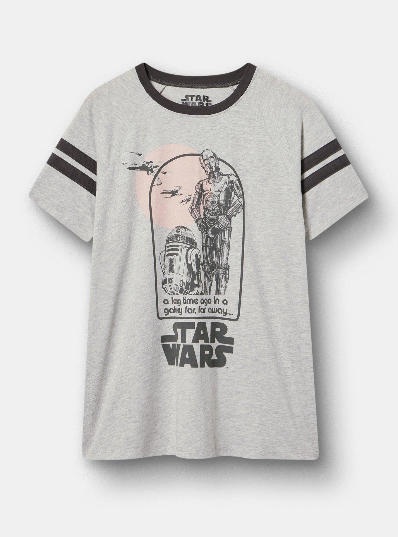 Disney Star Wars Cotton Jersey Varsity Tee, STAR WARS LIGHTEST HEATHER GREY, hi-res