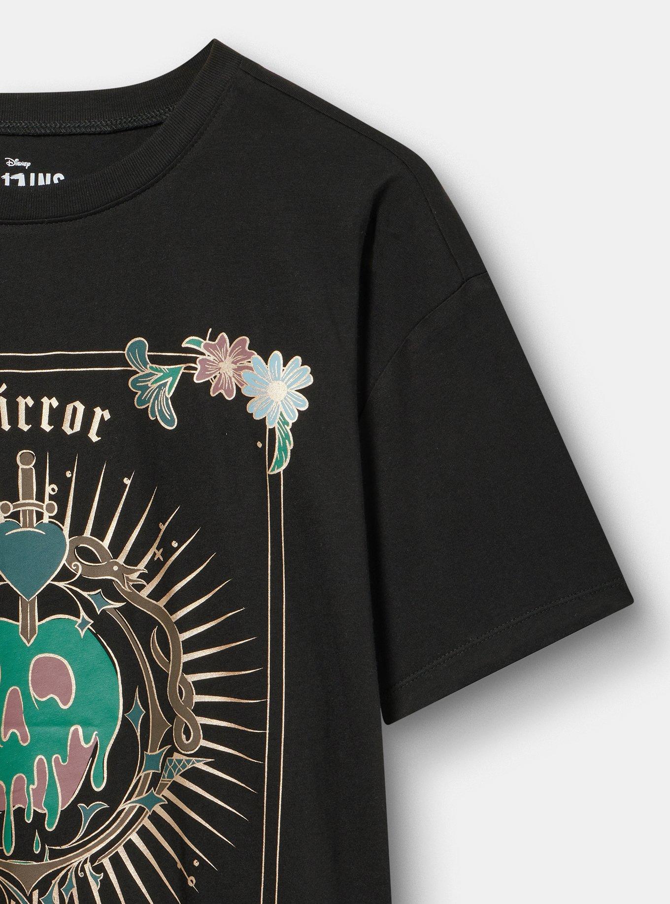 Disney Villains Relaxed Cotton Jersey Tee, MIRROR MIRROR DEEP BLACK, alternate