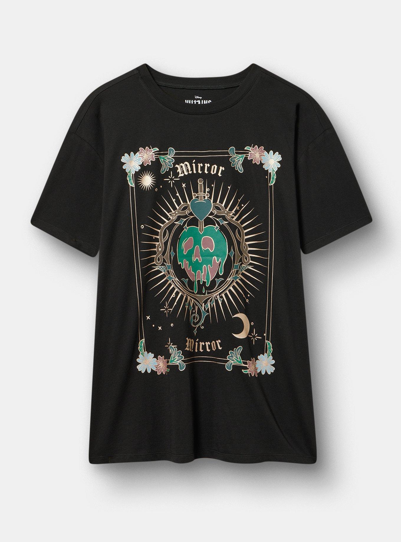 Disney Villains Relaxed Cotton Jersey Tee, MIRROR MIRROR DEEP BLACK, hi-res