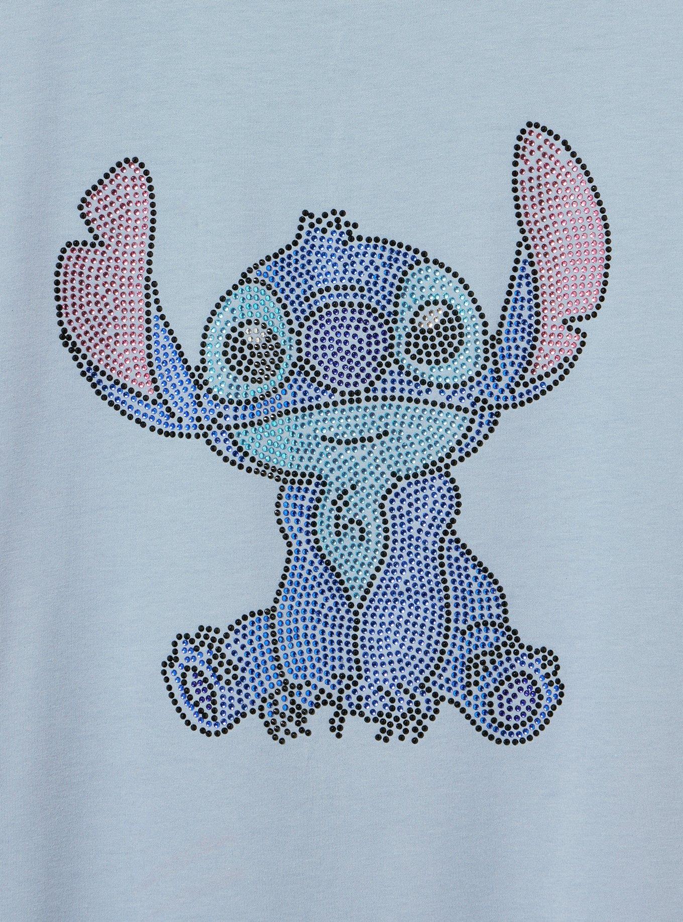 Lilo And Stitch Classic Fit Cotton Crew Tee, STITCH DUSTY BLUE, alternate