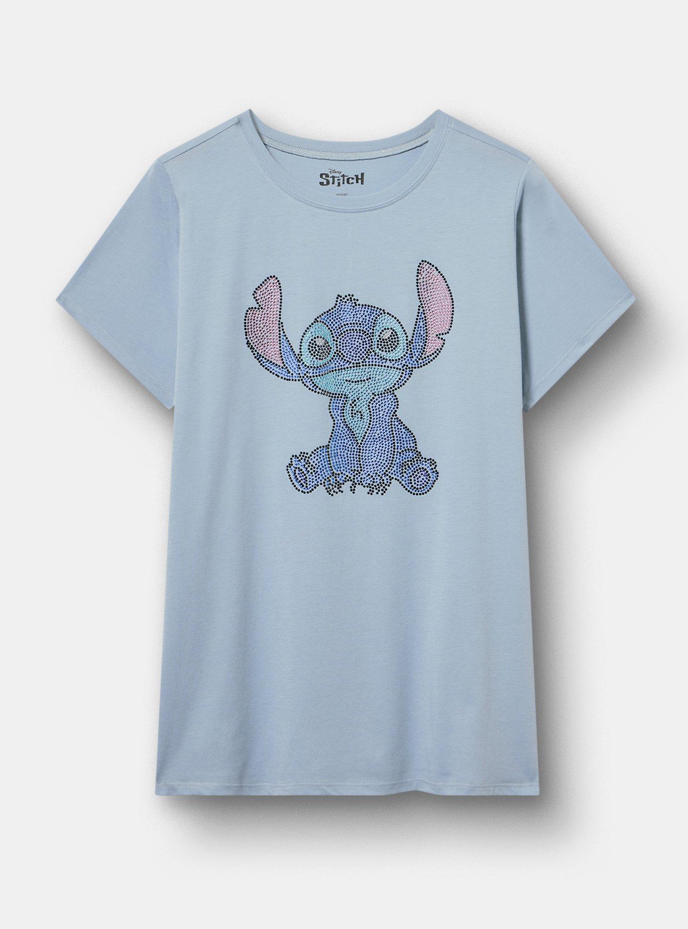 Lilo And Stitch Classic Fit Cotton Crew Tee, STITCH DUSTY BLUE, hi-res