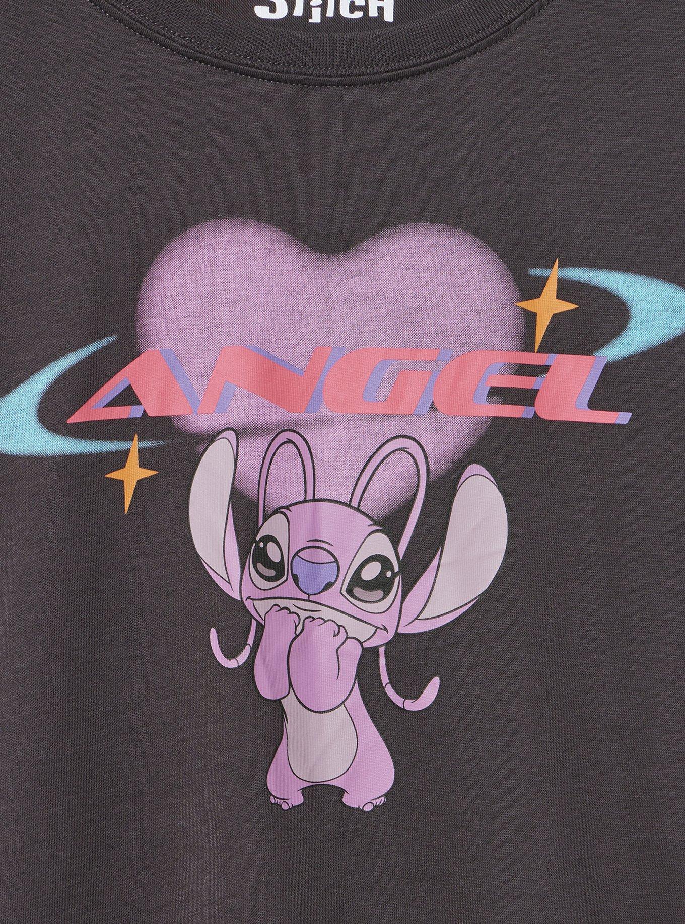 Disney Lilo & Stitch Classic Cotton Crew Tee, ANGEL HEART OBSIDIAN, alternate
