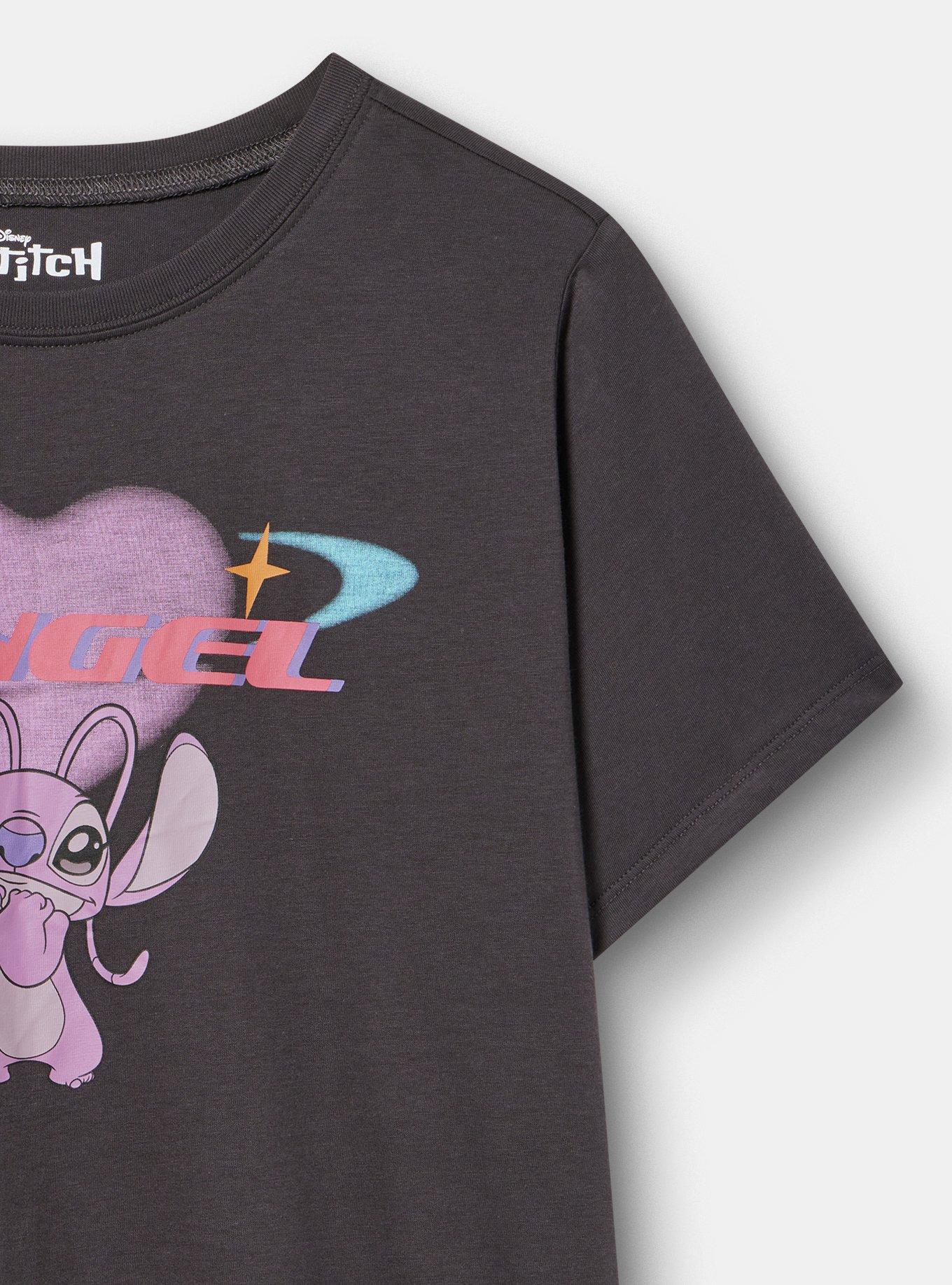 Disney Lilo & Stitch Classic Cotton Crew Tee, ANGEL HEART OBSIDIAN, alternate