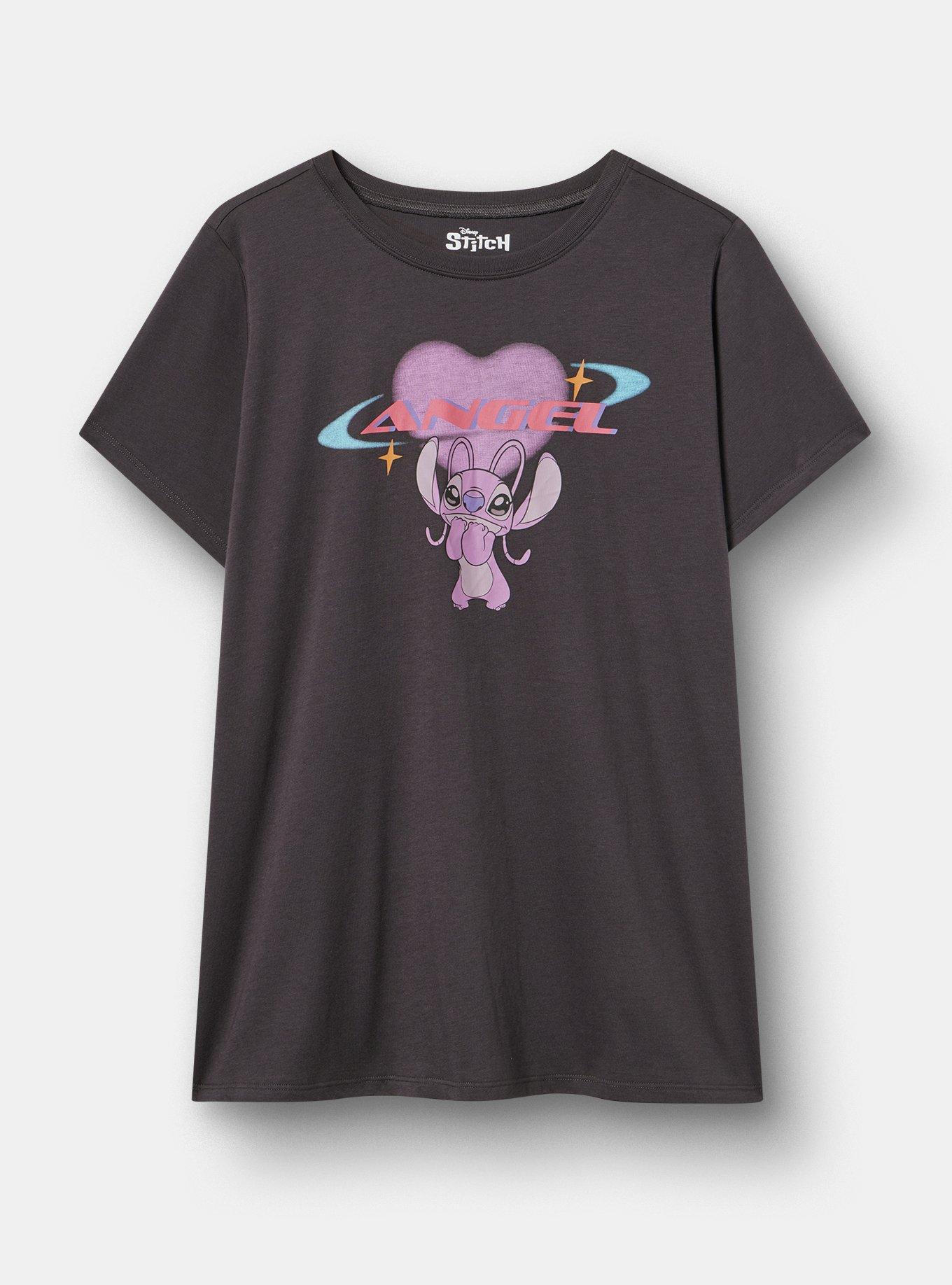 Disney Lilo & Stitch Classic Cotton Crew Tee, ANGEL HEART OBSIDIAN, hi-res