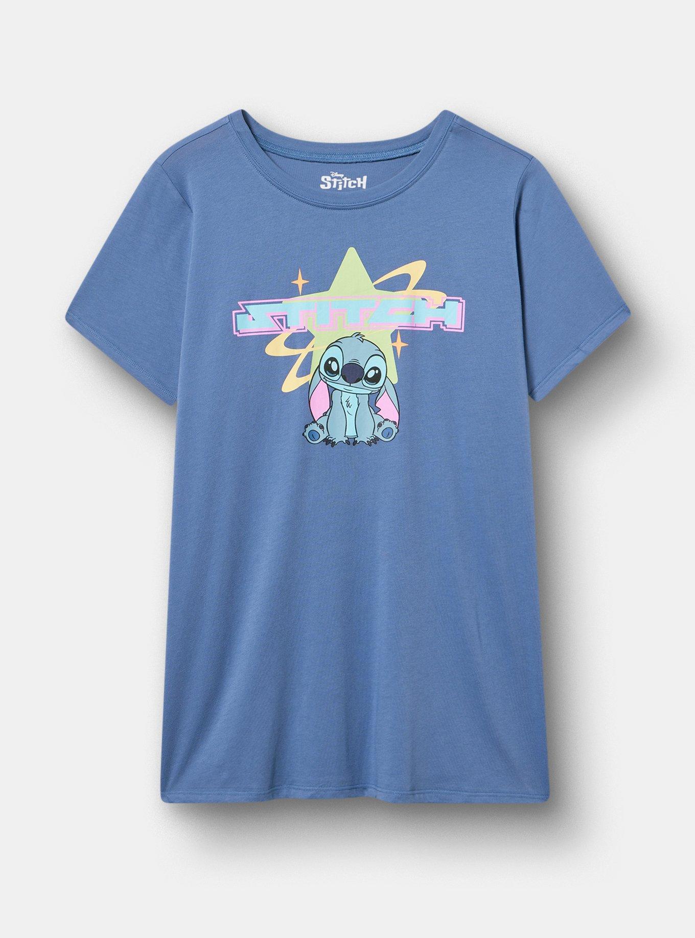 Disney Lilo & Stitch Classic Cotton Crew Tee, STITCH BLUE HORIZON, hi-res