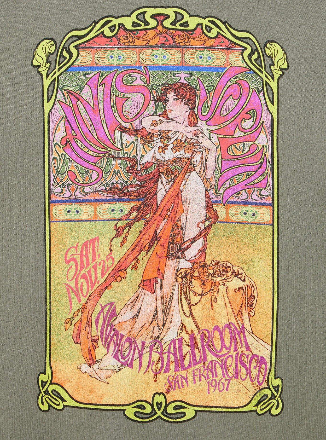 Janis Joplin Classic Cotton Crew Tee, JANIS JOPLIN AGAVE GREEN, alternate