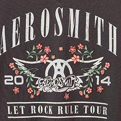 Aerosmith Classic Cotton Jersey V-Neck Tee, AEROSMITH ROCK TOUR OBSIDIAN, swatch
