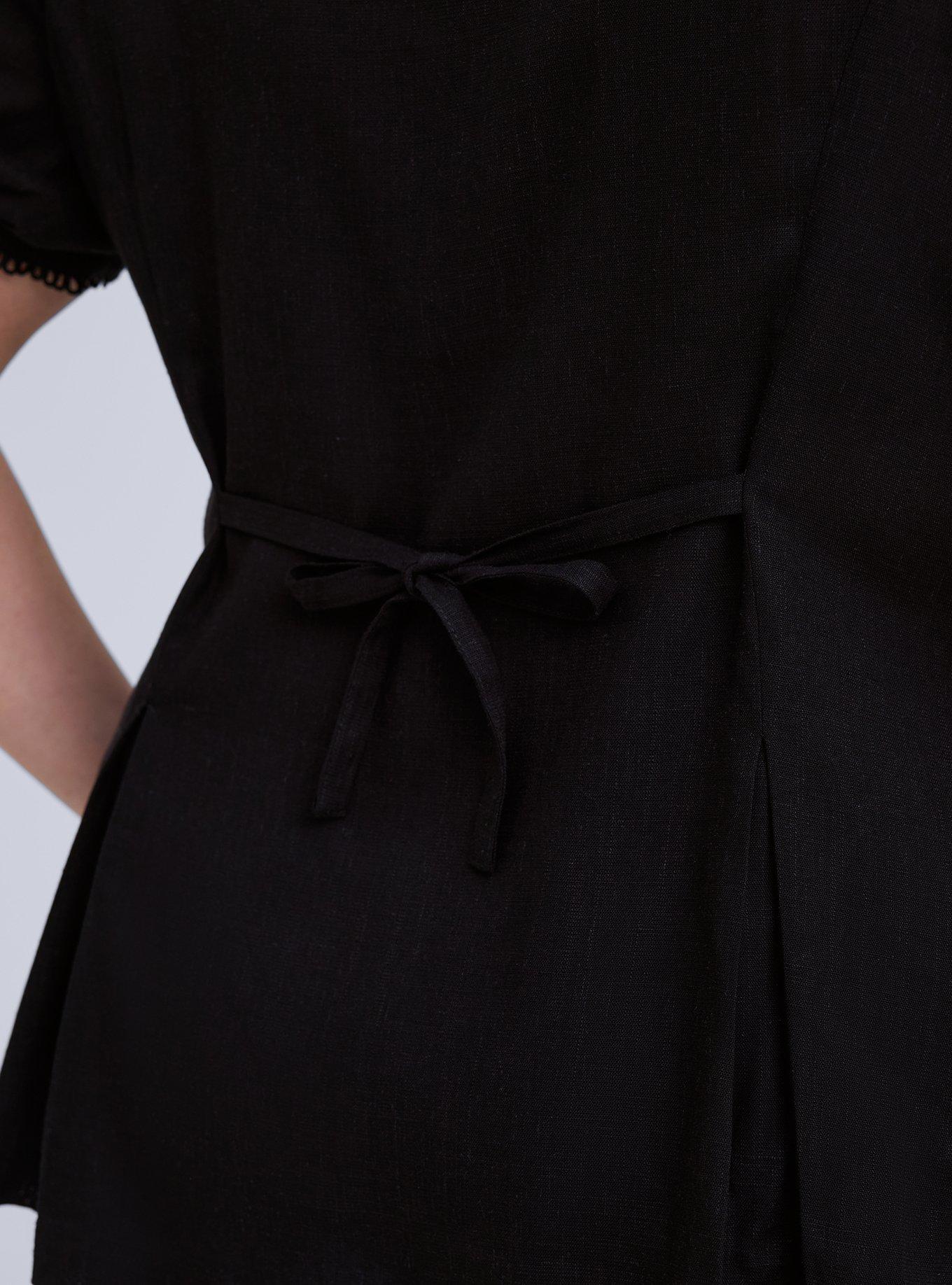 Belle Isle Button Front Top, DEEP BLACK, alternate