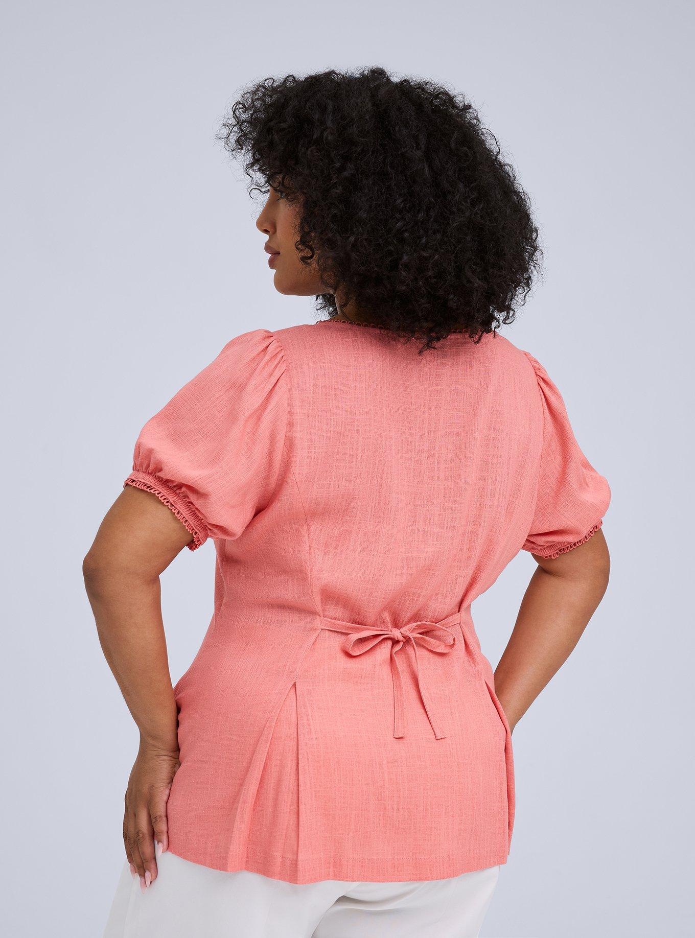 Belle Isle Button Front Top, LANTANA, alternate