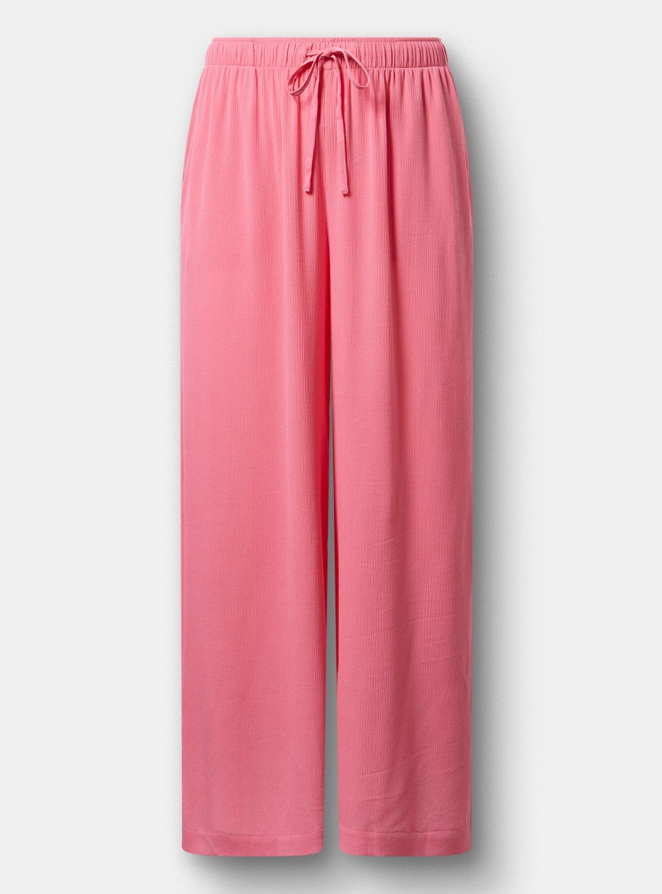 Pull-On High-Rise Gauze Wide-Leg Pant, FRUIT DOVE, hi-res